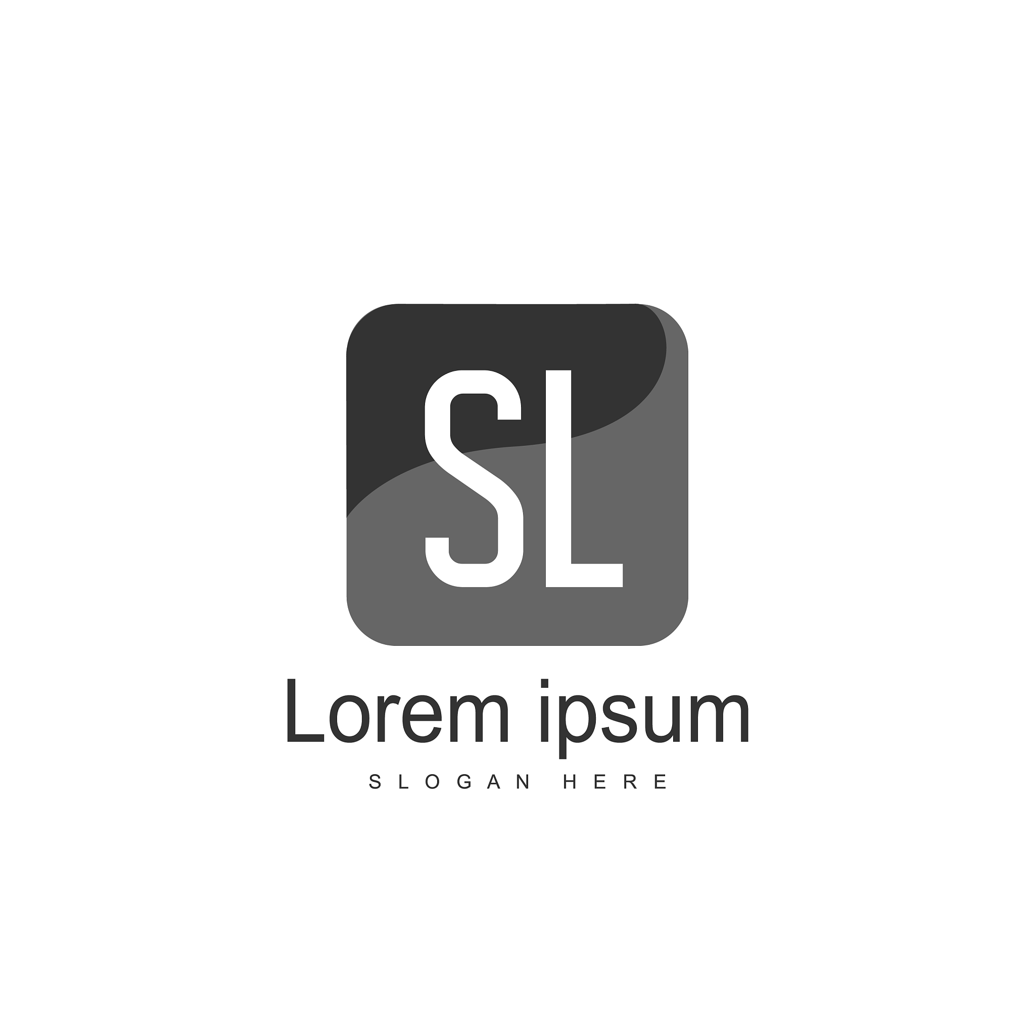 initial letter sl logo template design minimal