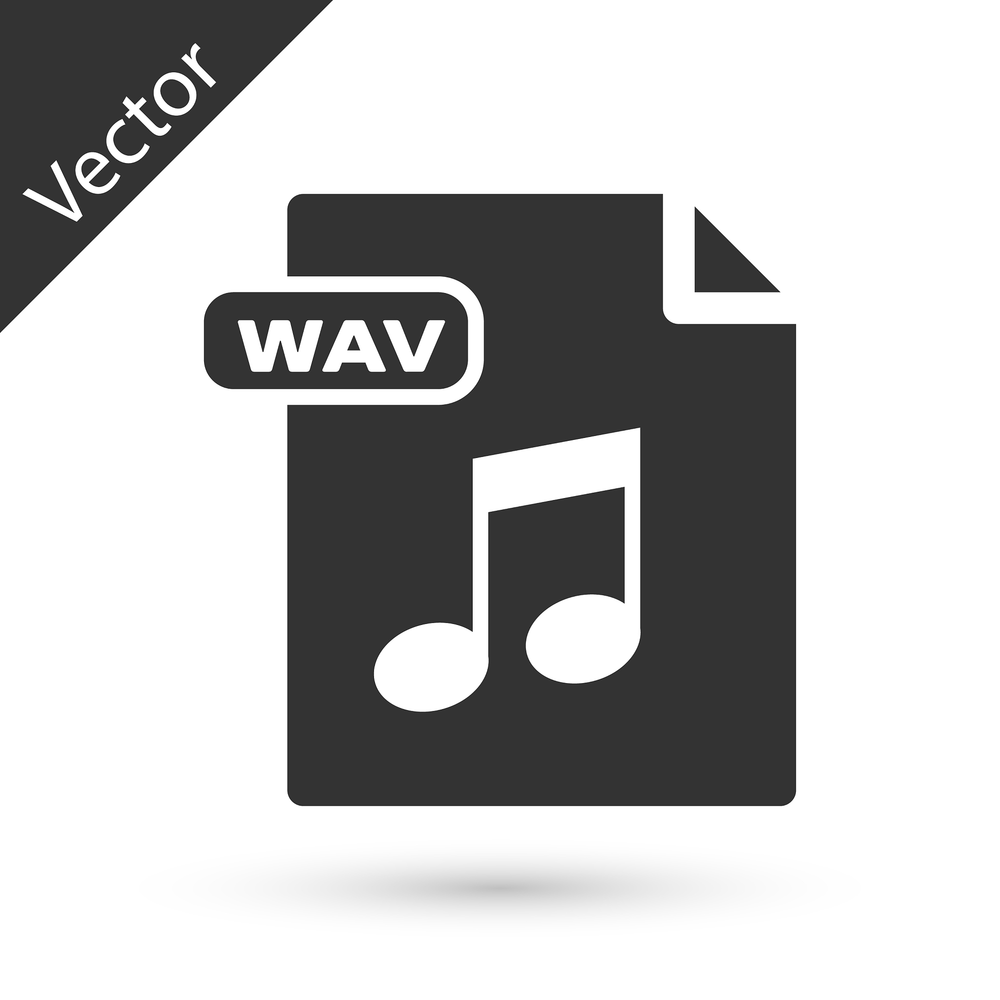 grey wav file document download wav button icon