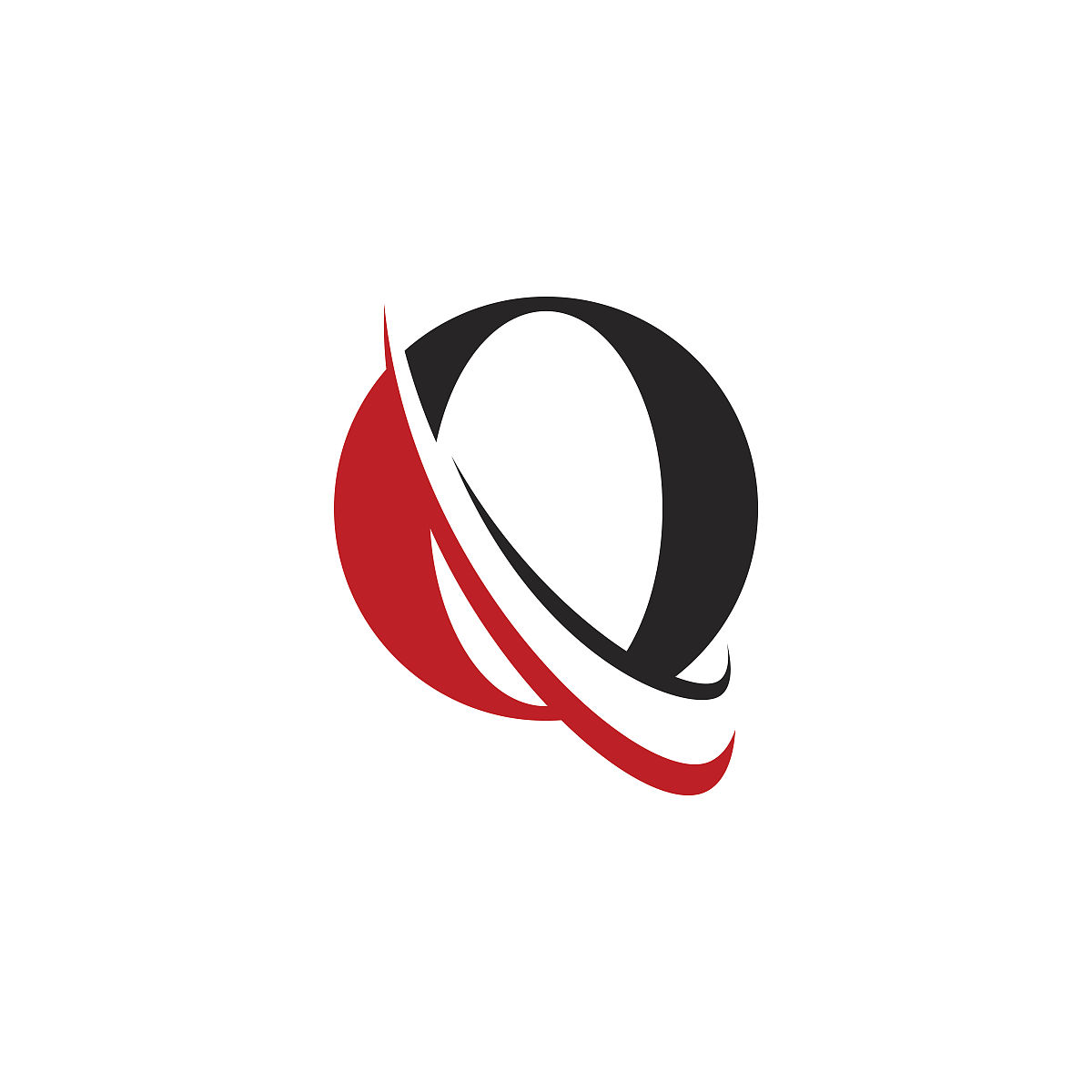 q字母初始标志矢量模板设计