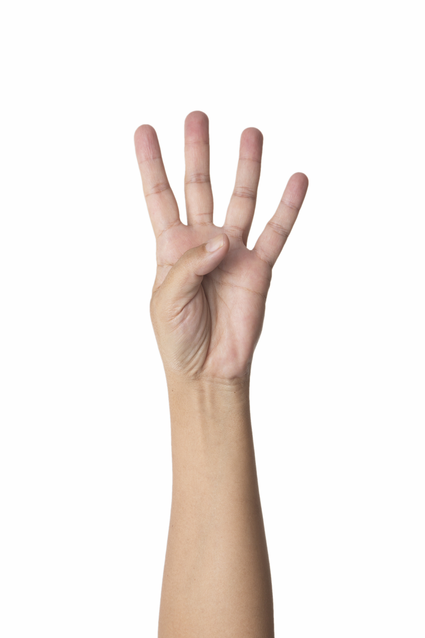 hand sign of number four
