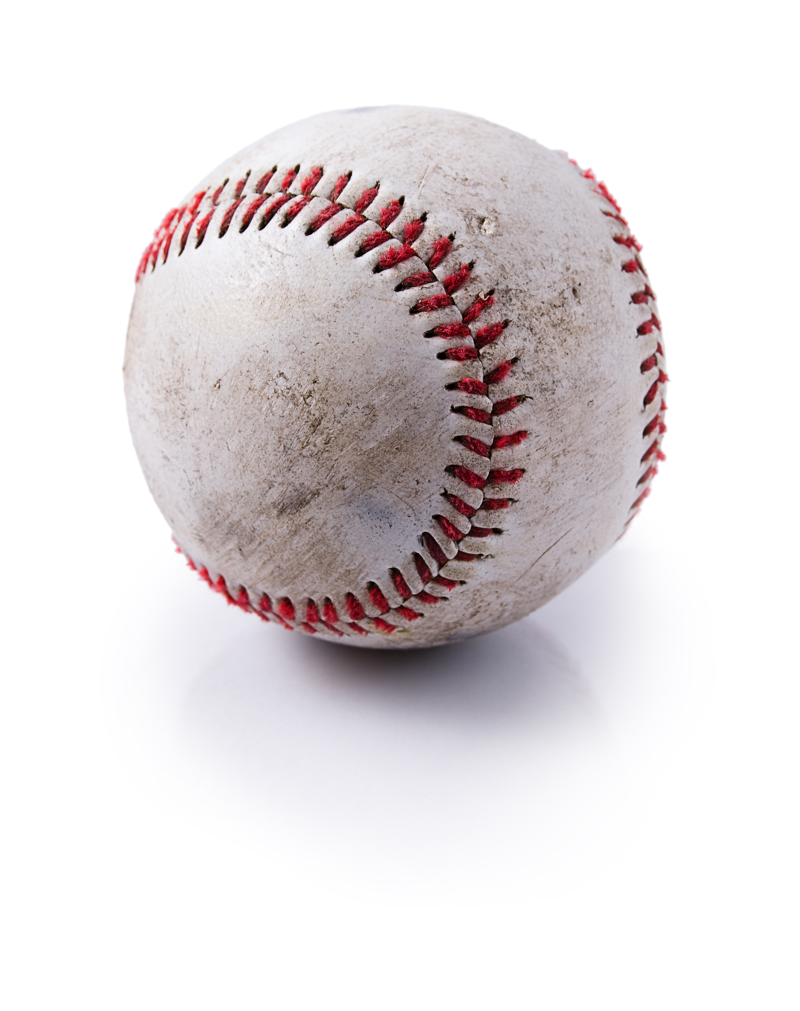 used baseball isolated on white