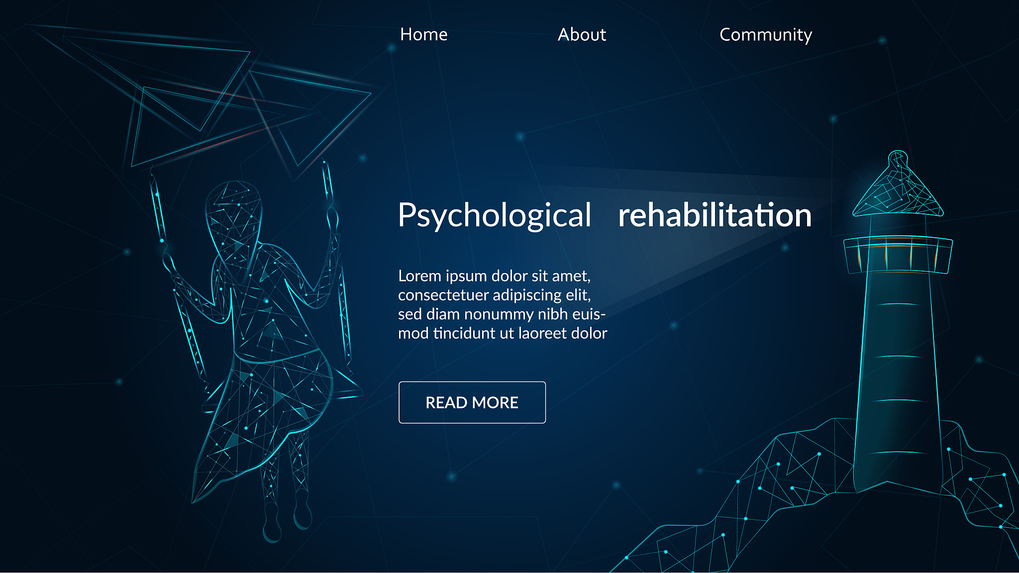 mental rehabilitation, psychotherapy concept.