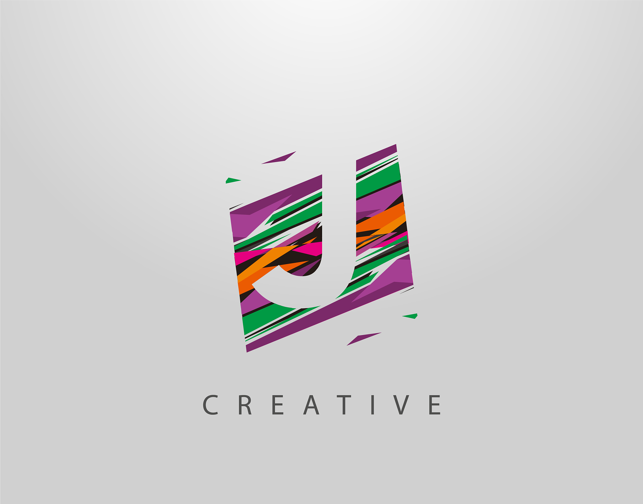 creative j letter logo modern abstract geometric