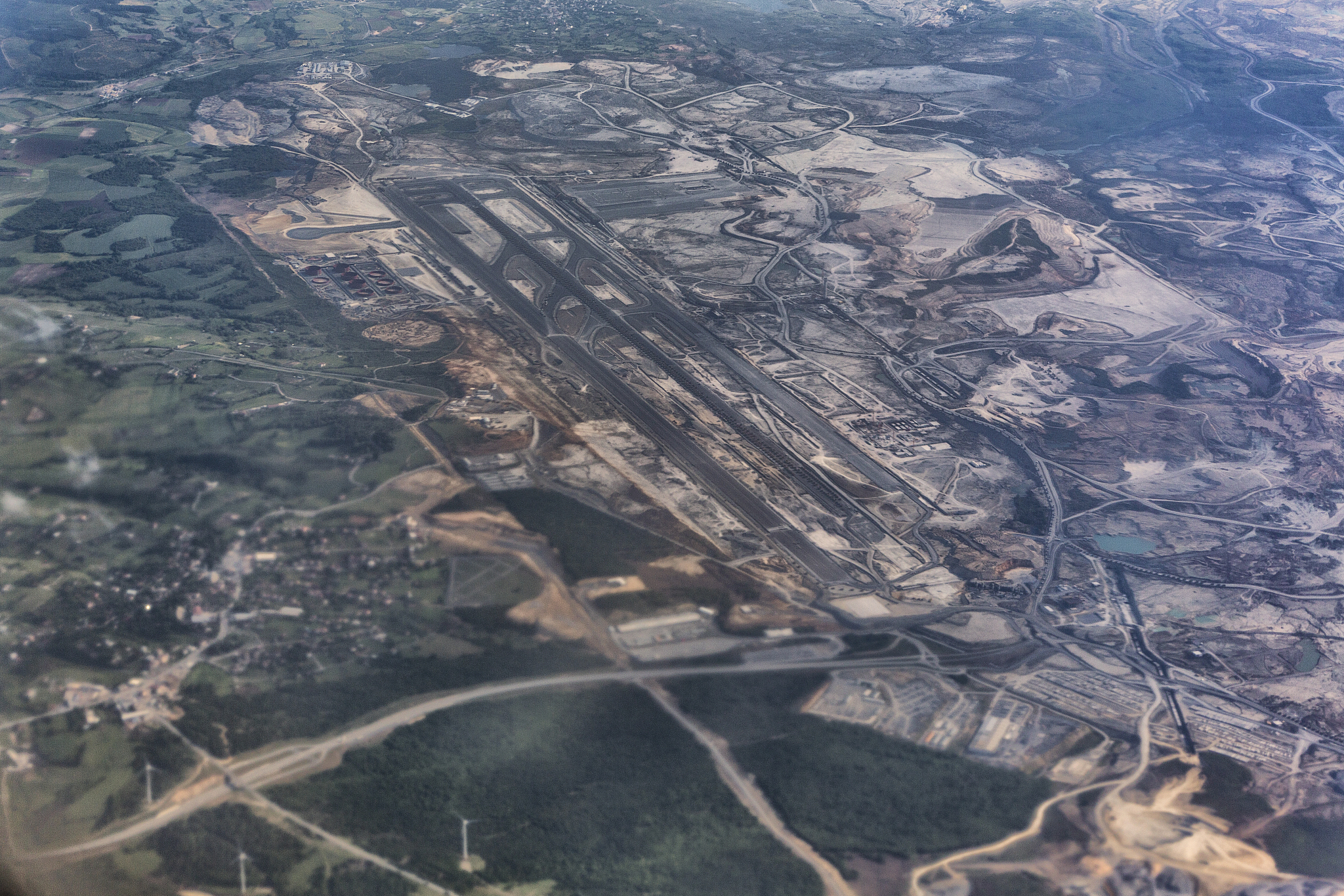 new third airport runway construction at european side of istanb