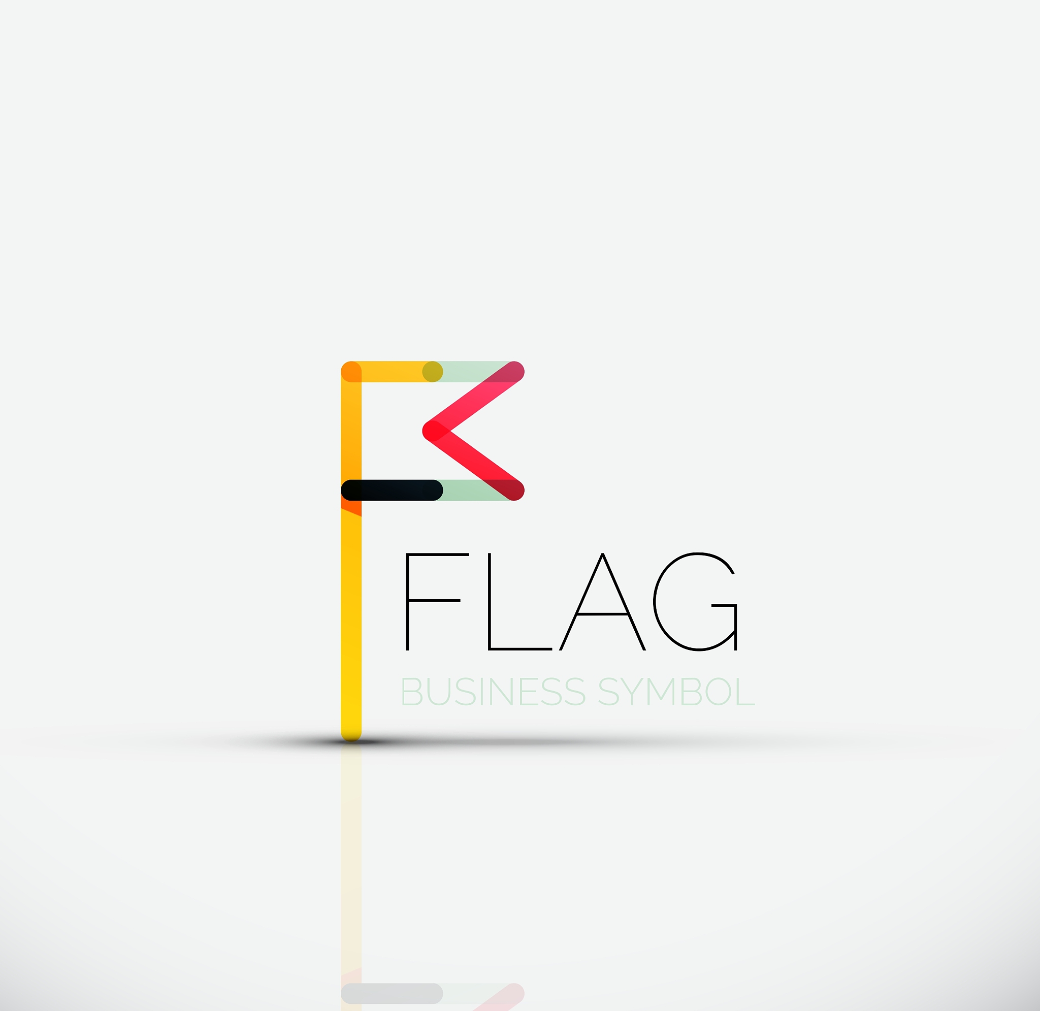logo flag abstract linear geometric business icon
