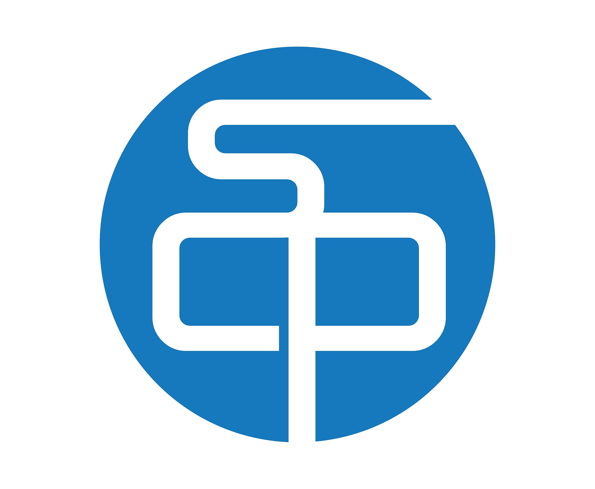 blue scp logo design