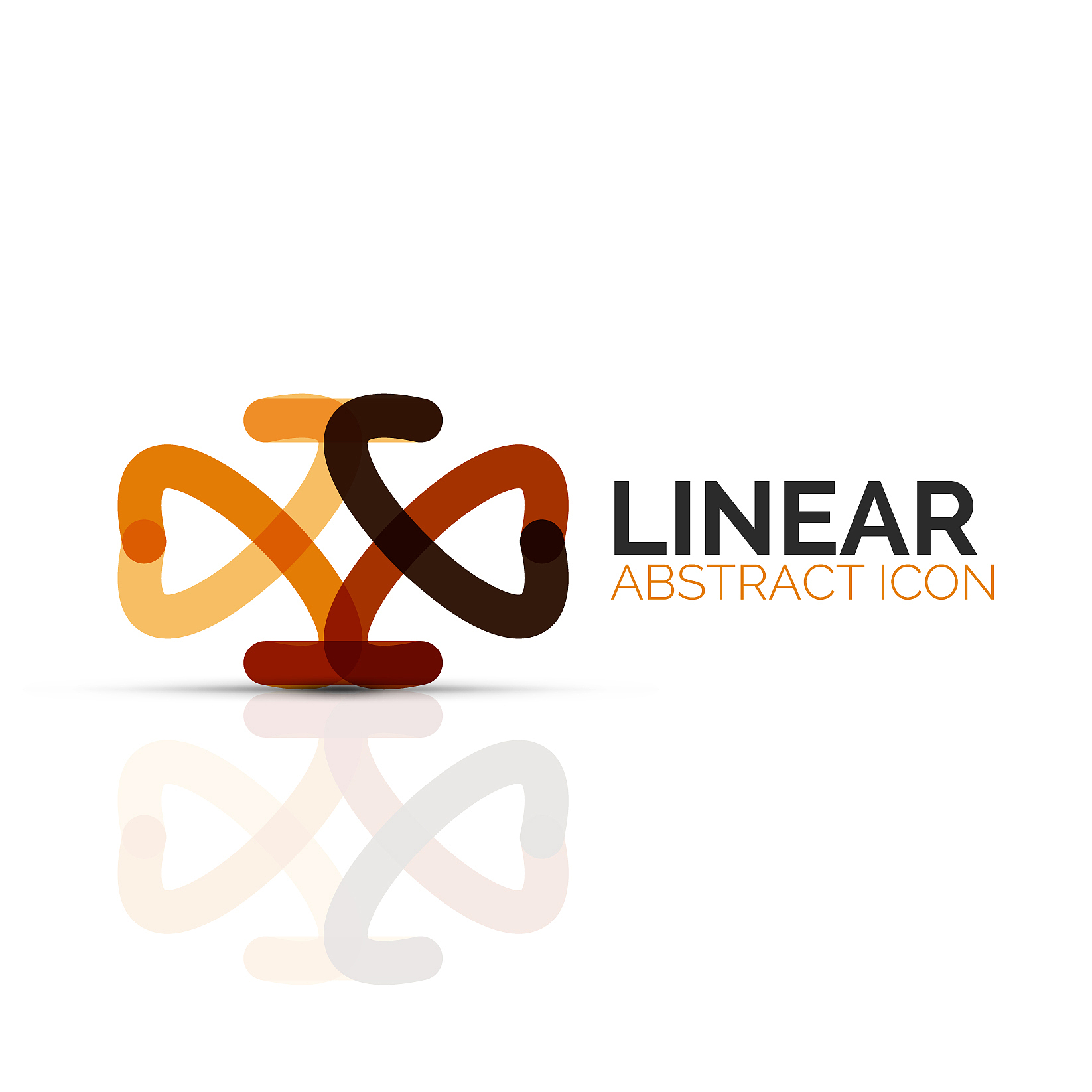 abstract flower or star minimalistic linear icon