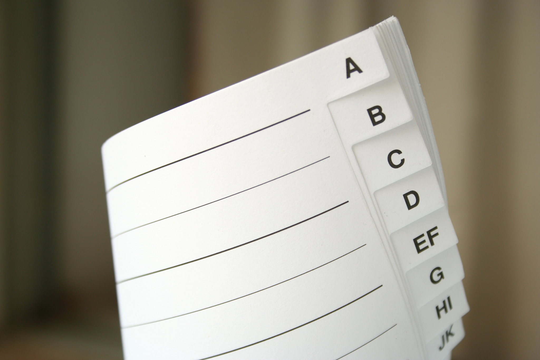 letter index