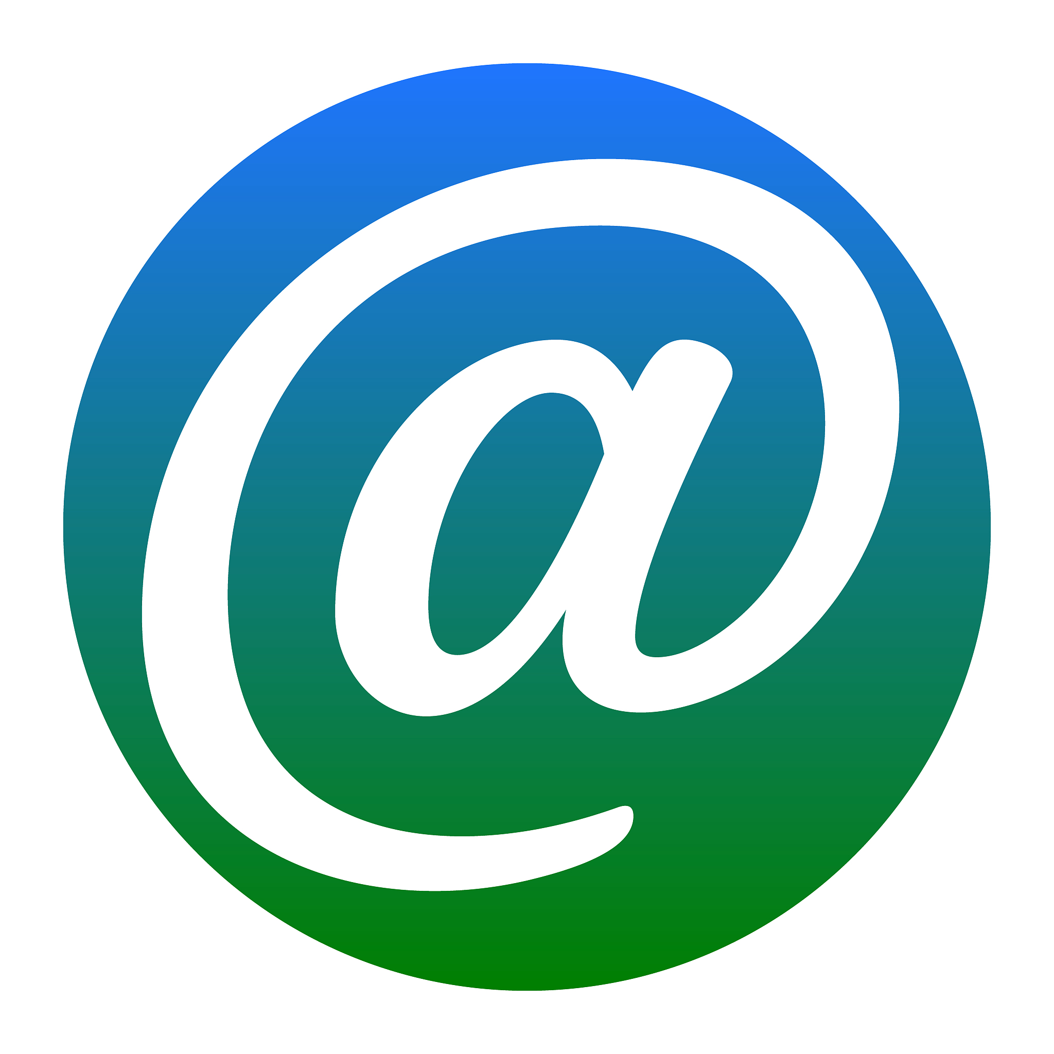 mail sign white icon in