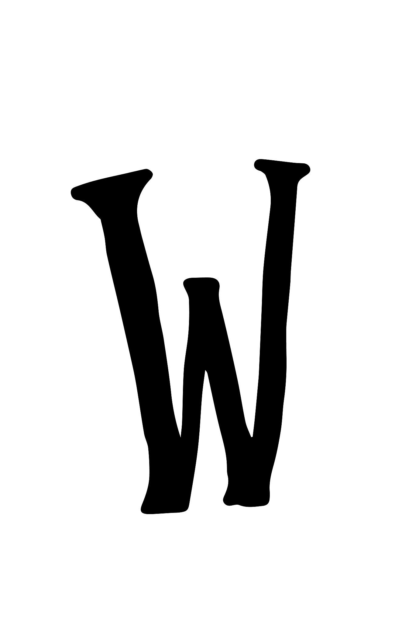 bumpy elongated font. vector. capital letter. uneven font. lette