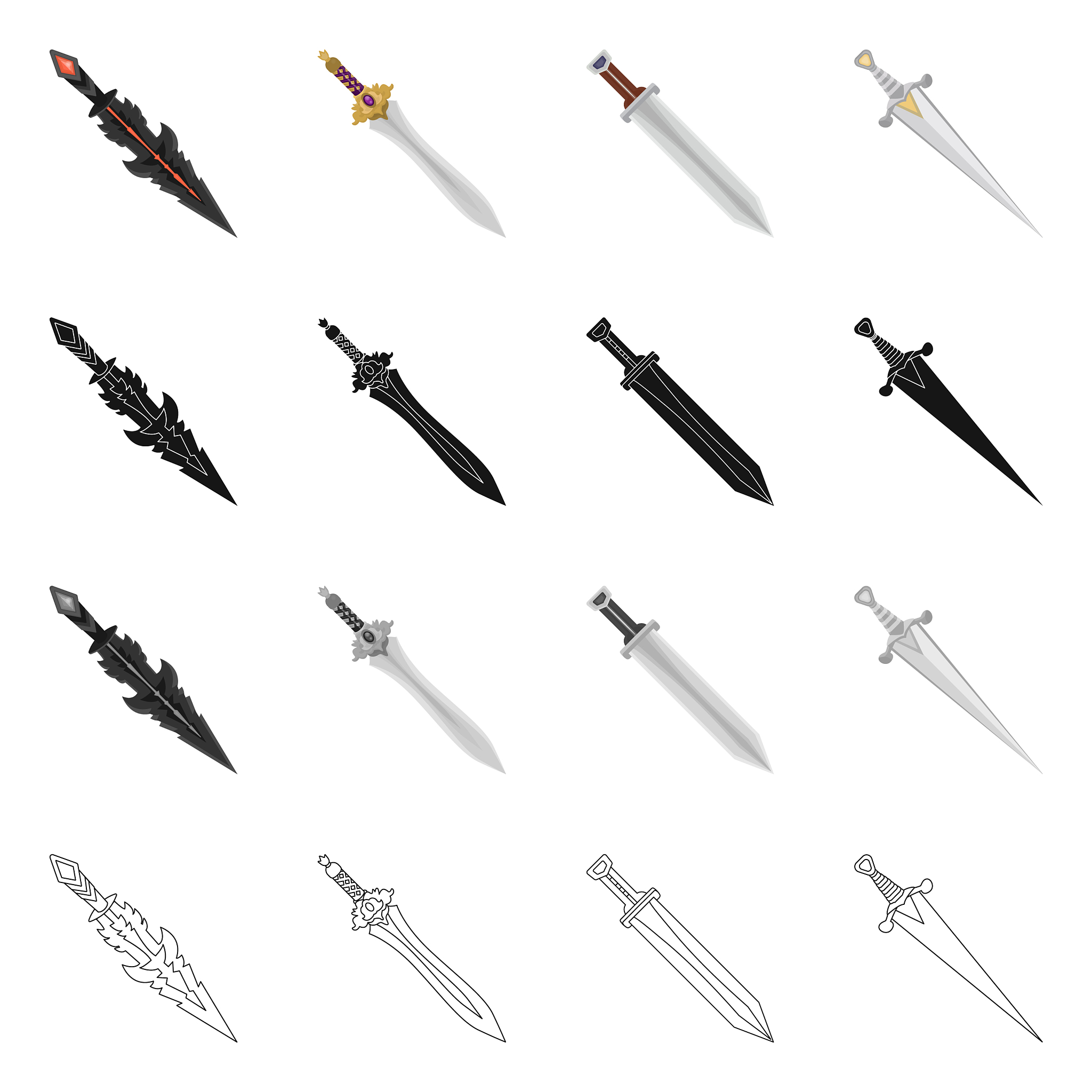game and armor symbol set