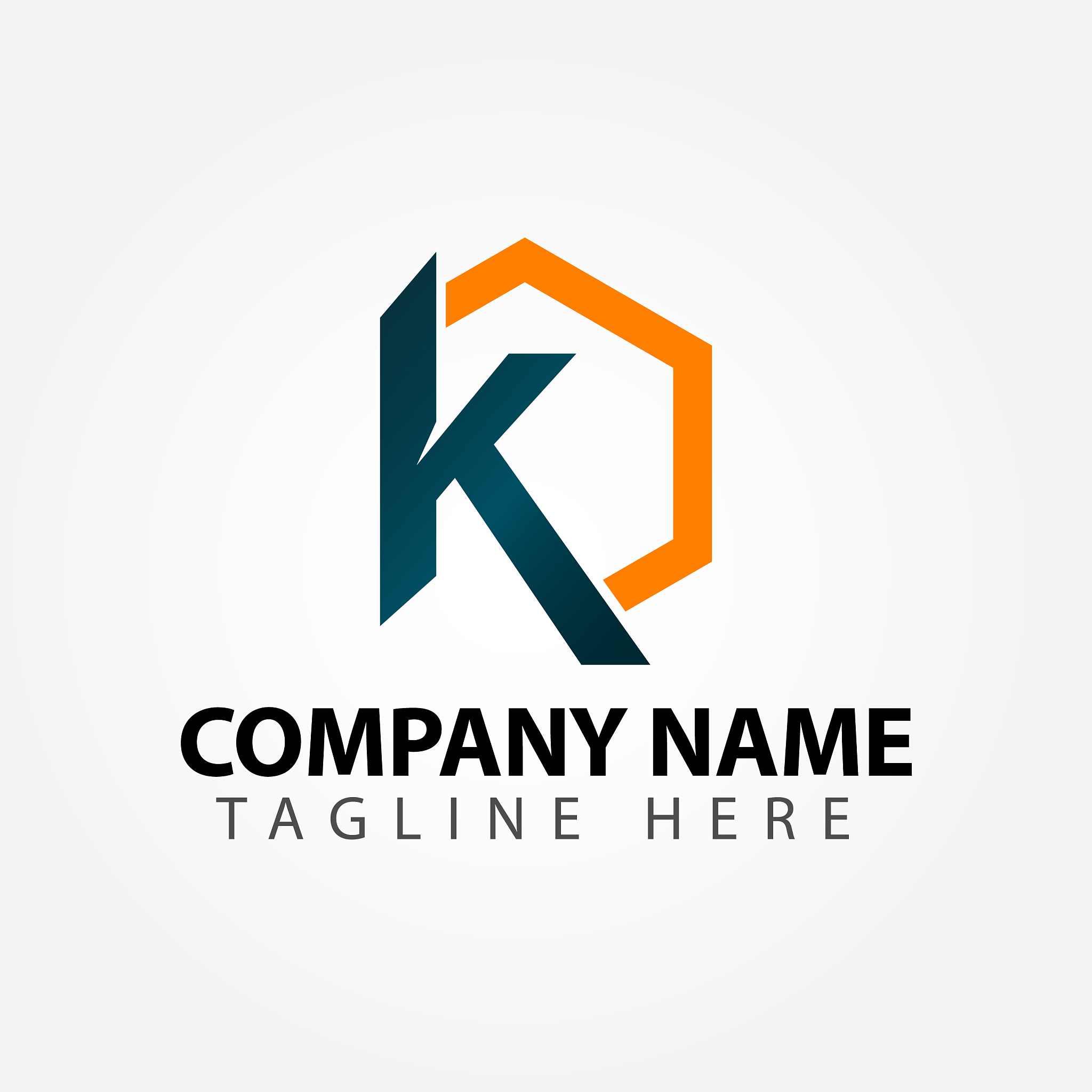 k company logo template design