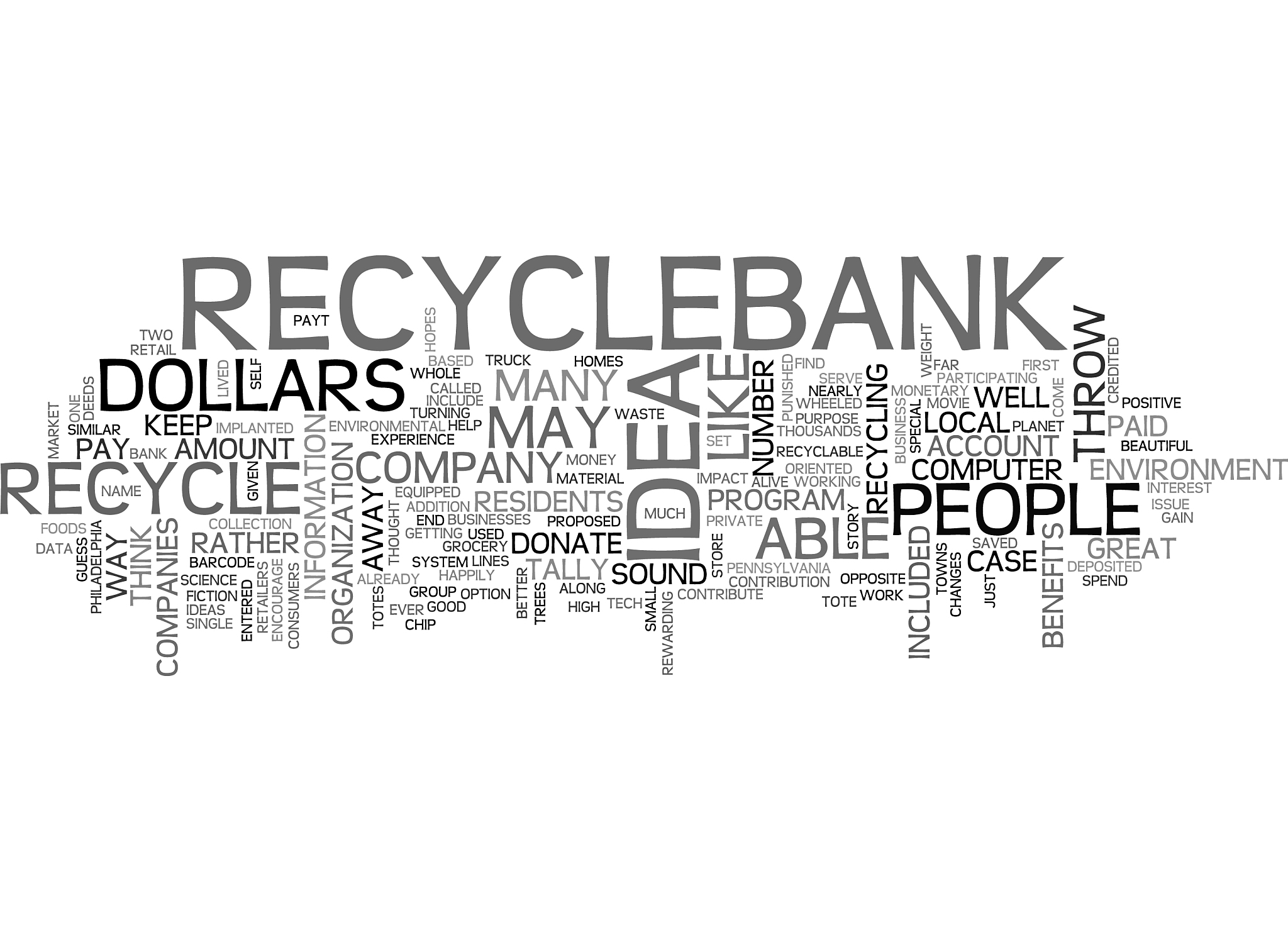 what if you could be paid to recycle text word