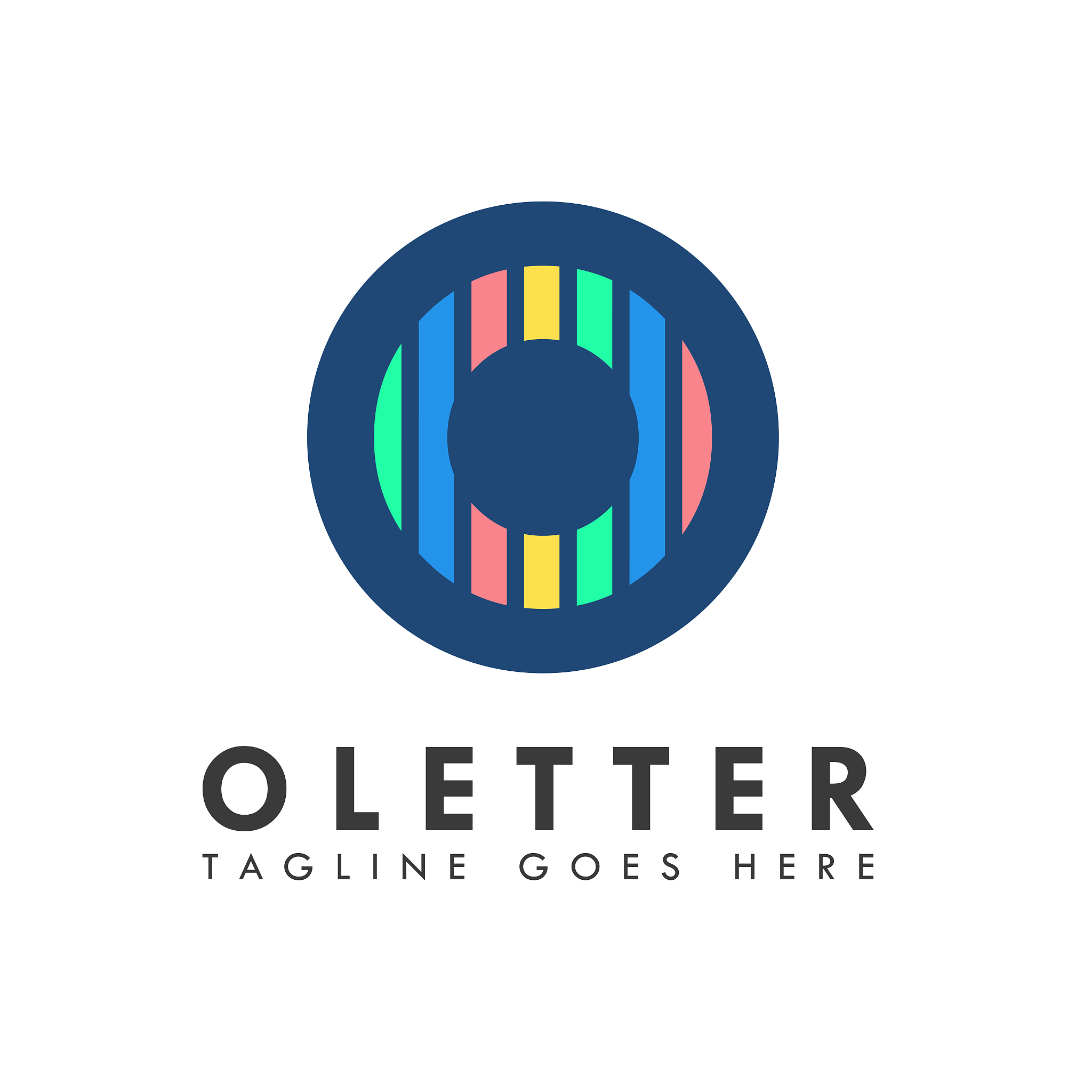 alphabet o letter logo and icon design template