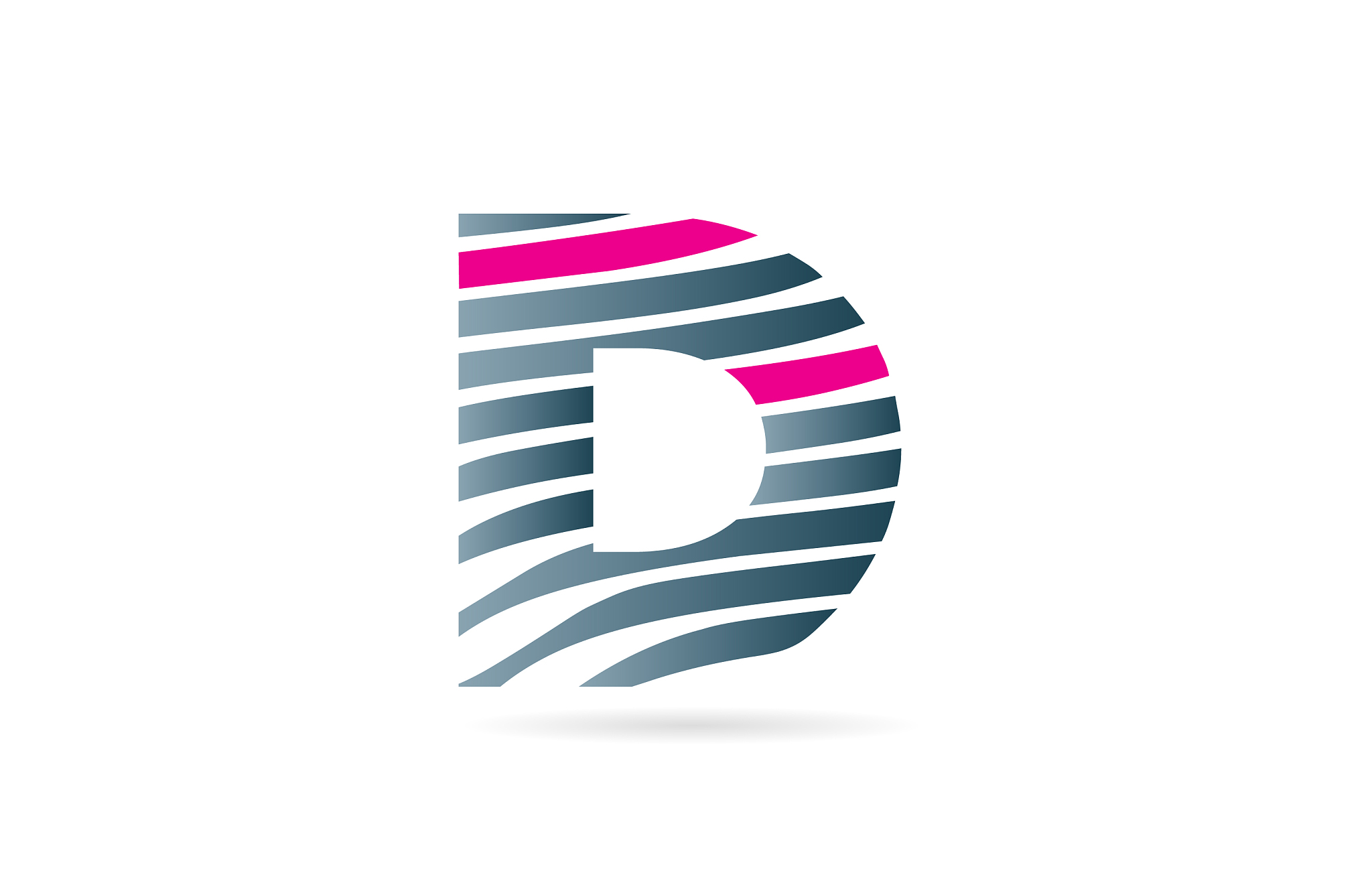 alphabet letter d logo icon design typography