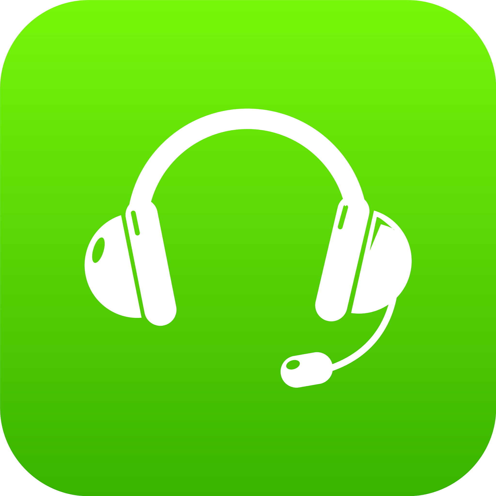 headset icon green