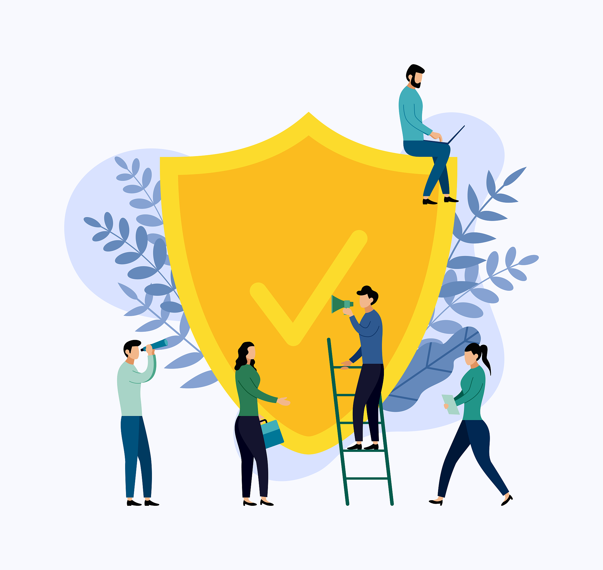 insurance policy concept, data security, business concept vector