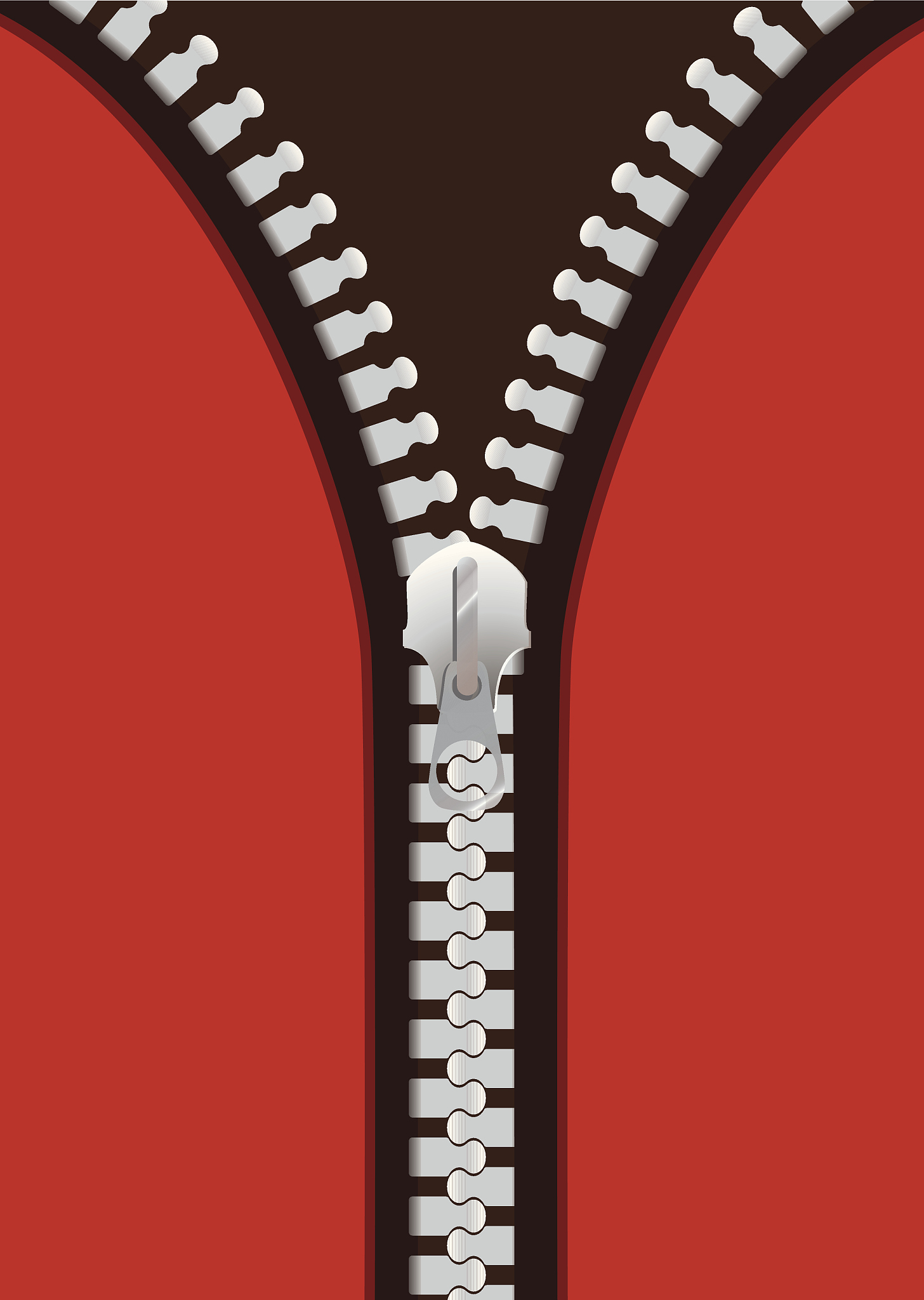metal red zip