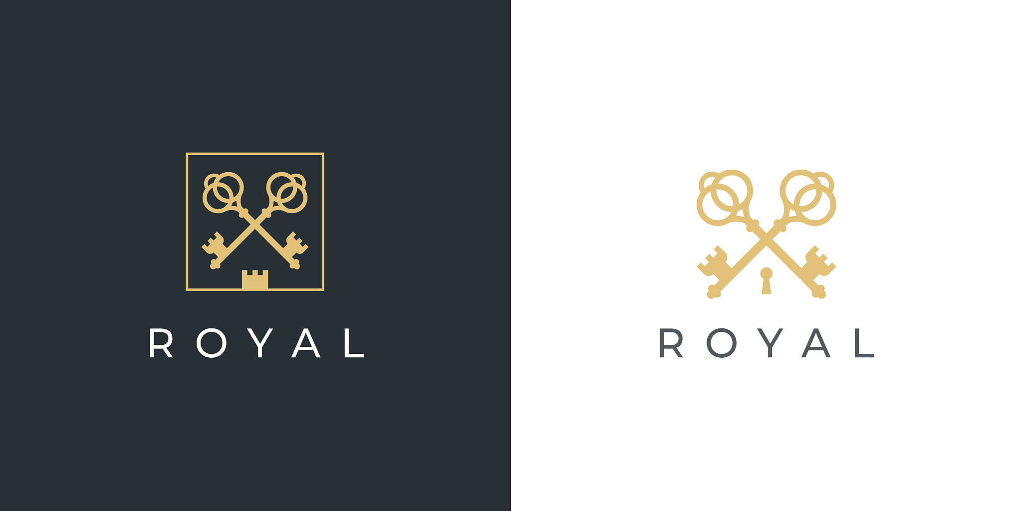 real estate luxury keys icon
