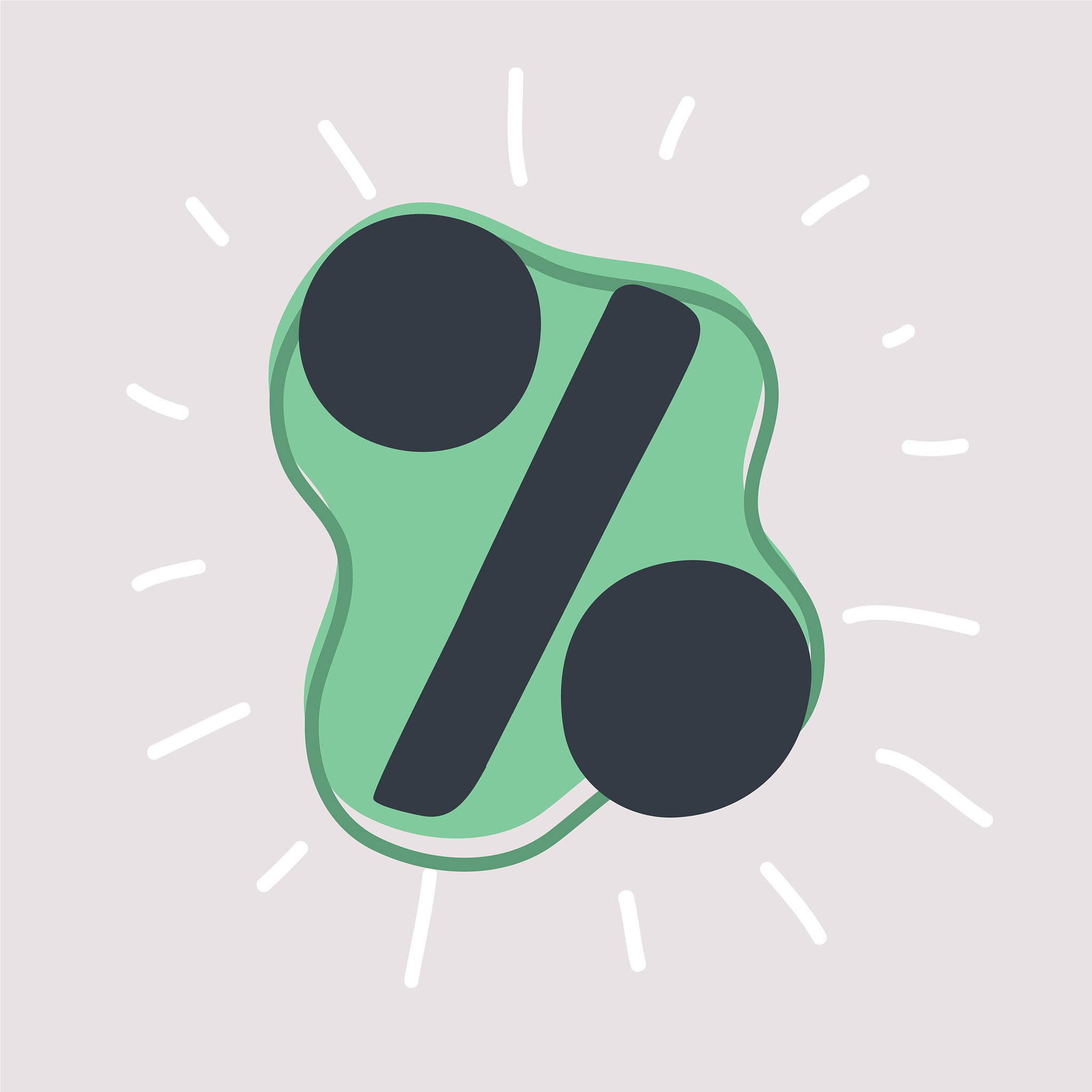 percentage on hand web icon