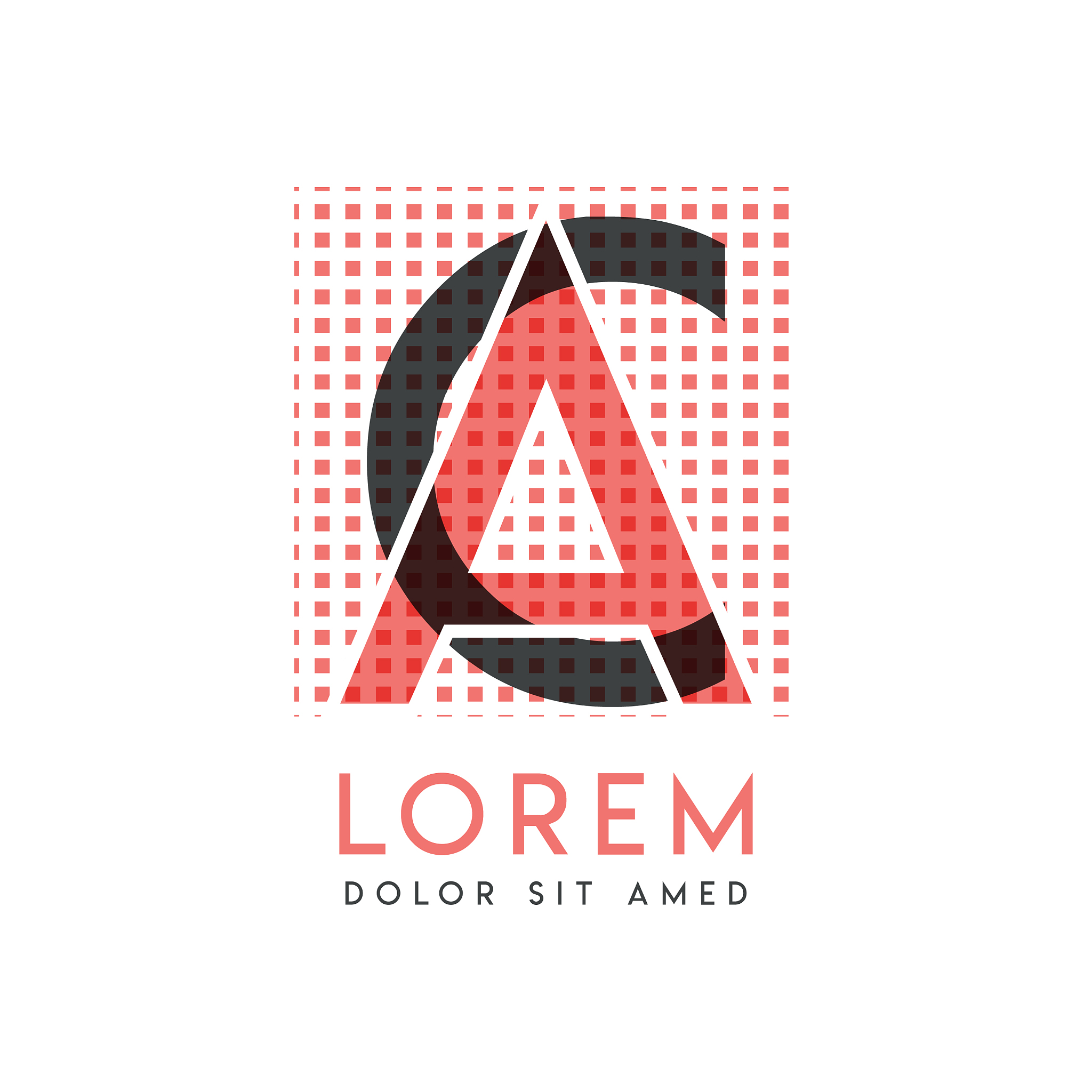 ca modern logo design with gray and pink color