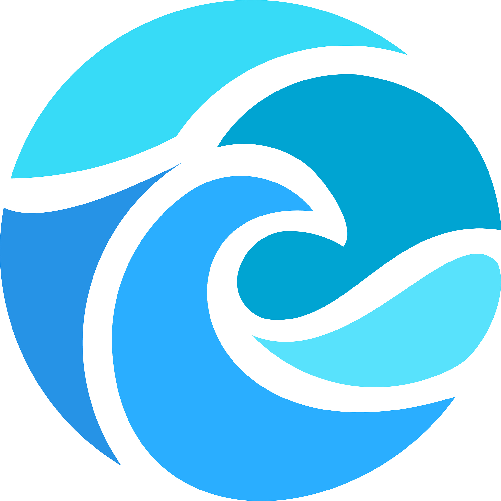 water with a circle logo template