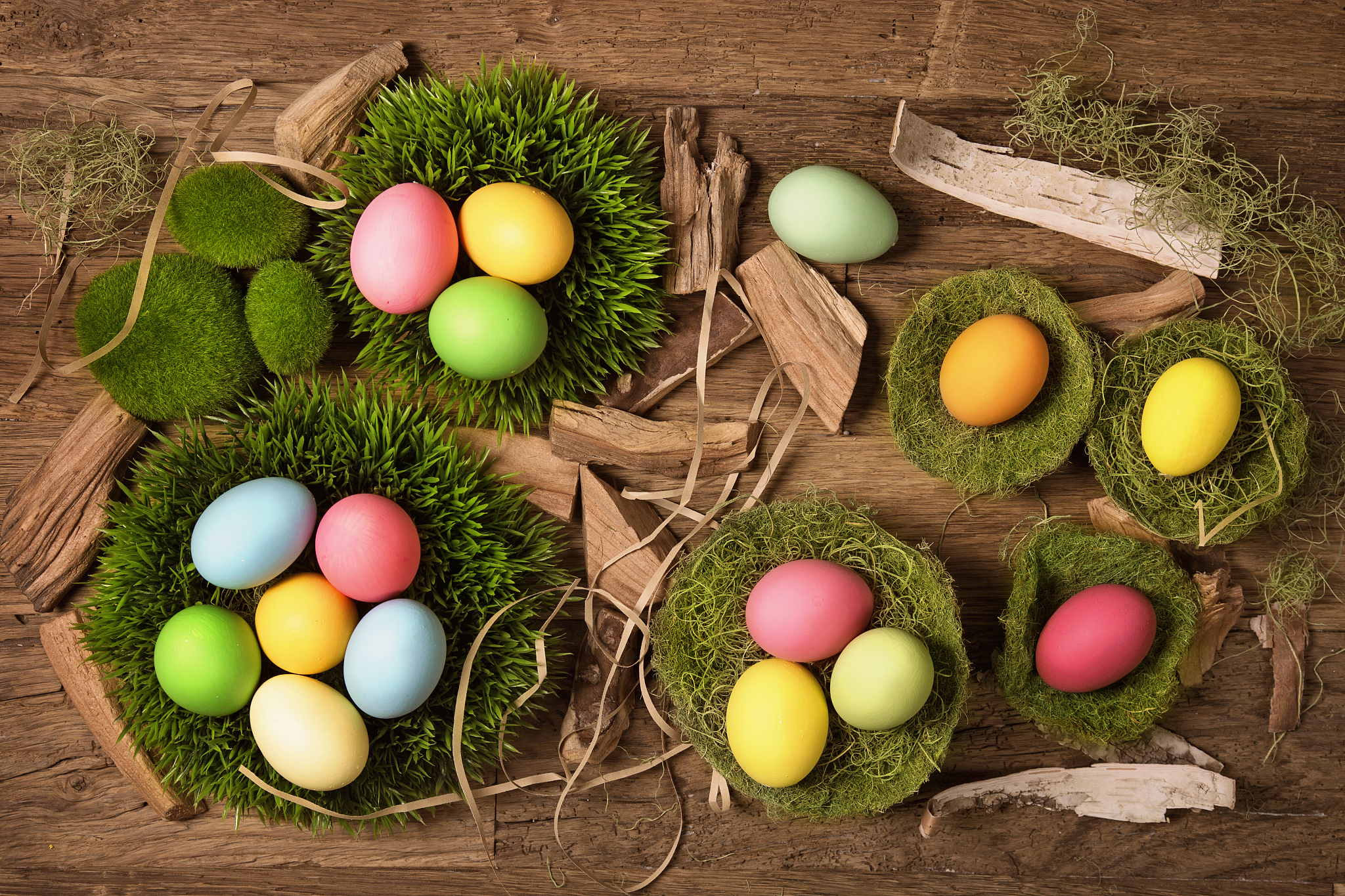colorful easter eggs