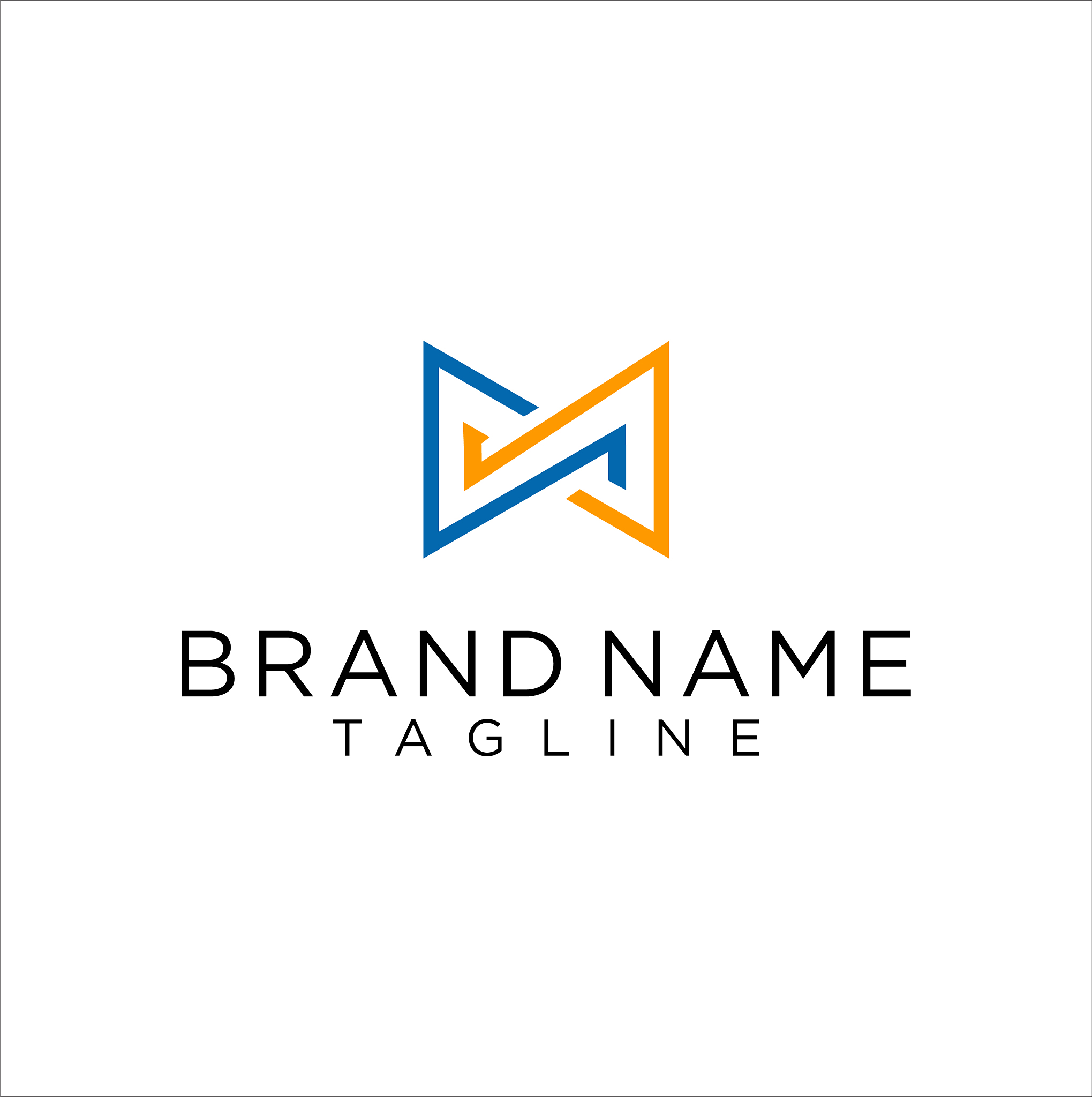 letter m logo line icon design template