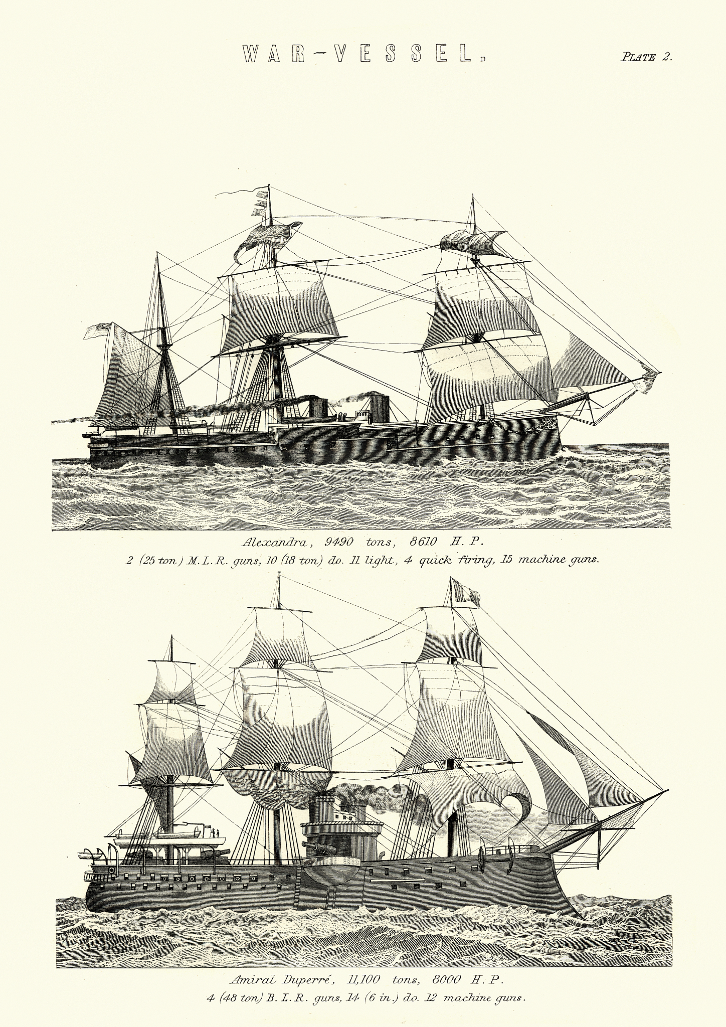 warships of the 19th century, alexandra, amiral duperre