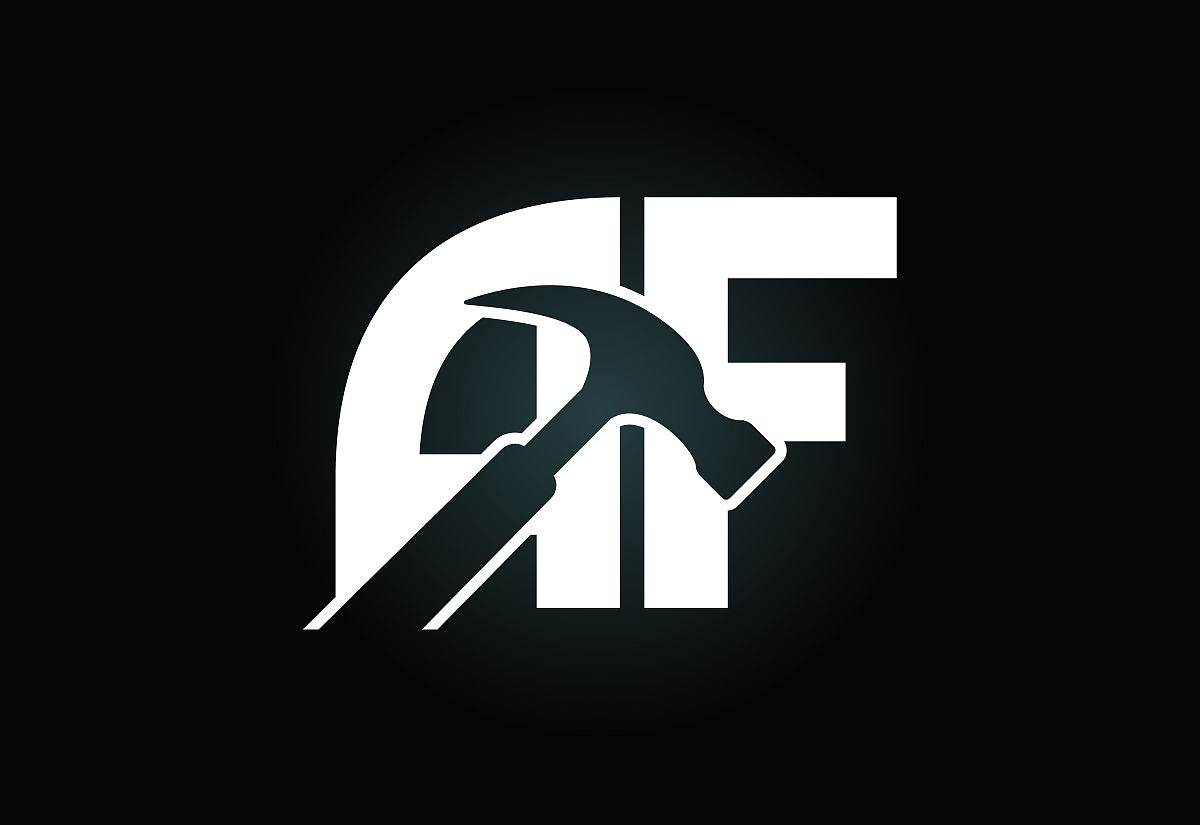 首字母a f标志设计矢量模板.图形字母符号为公司业务