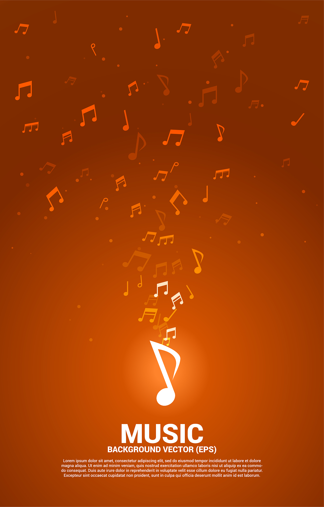 vector music melody note dancing flow .