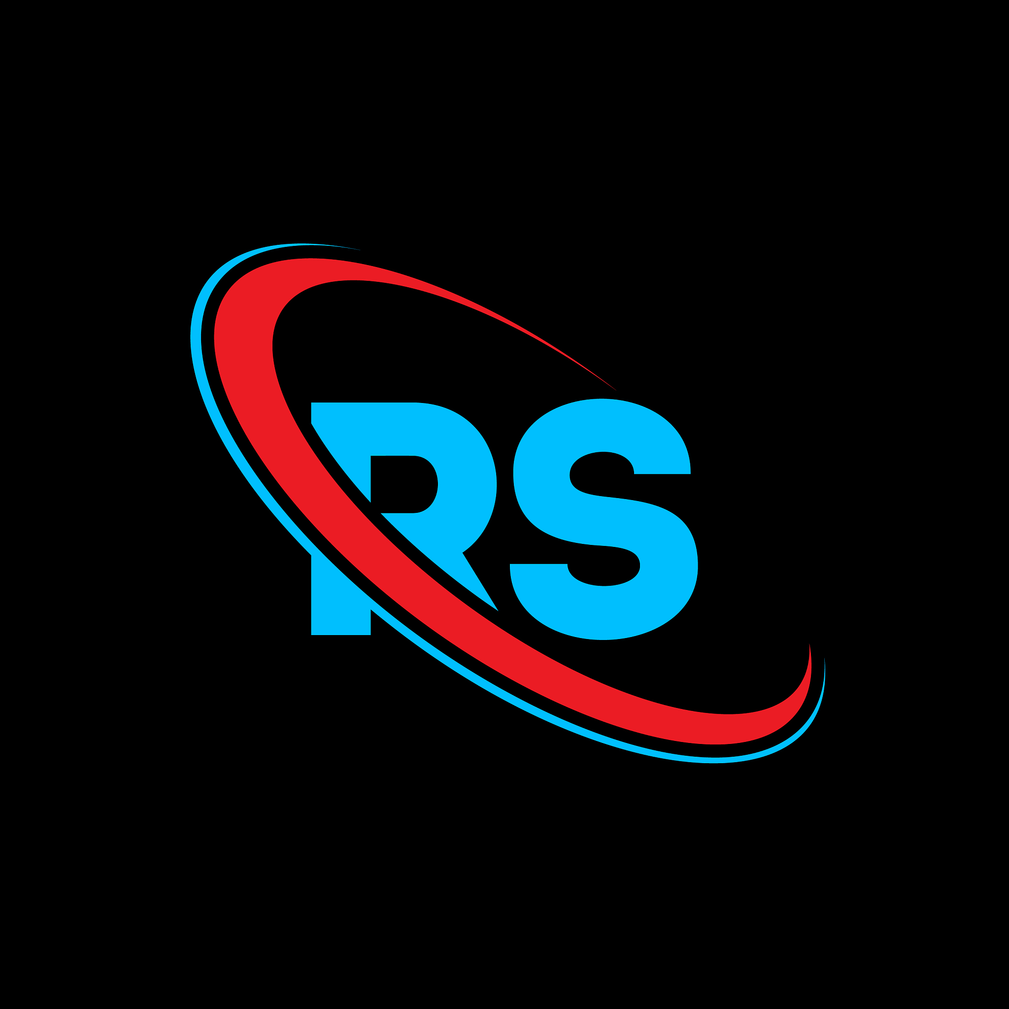 rs r s letter logo design initial letter rs