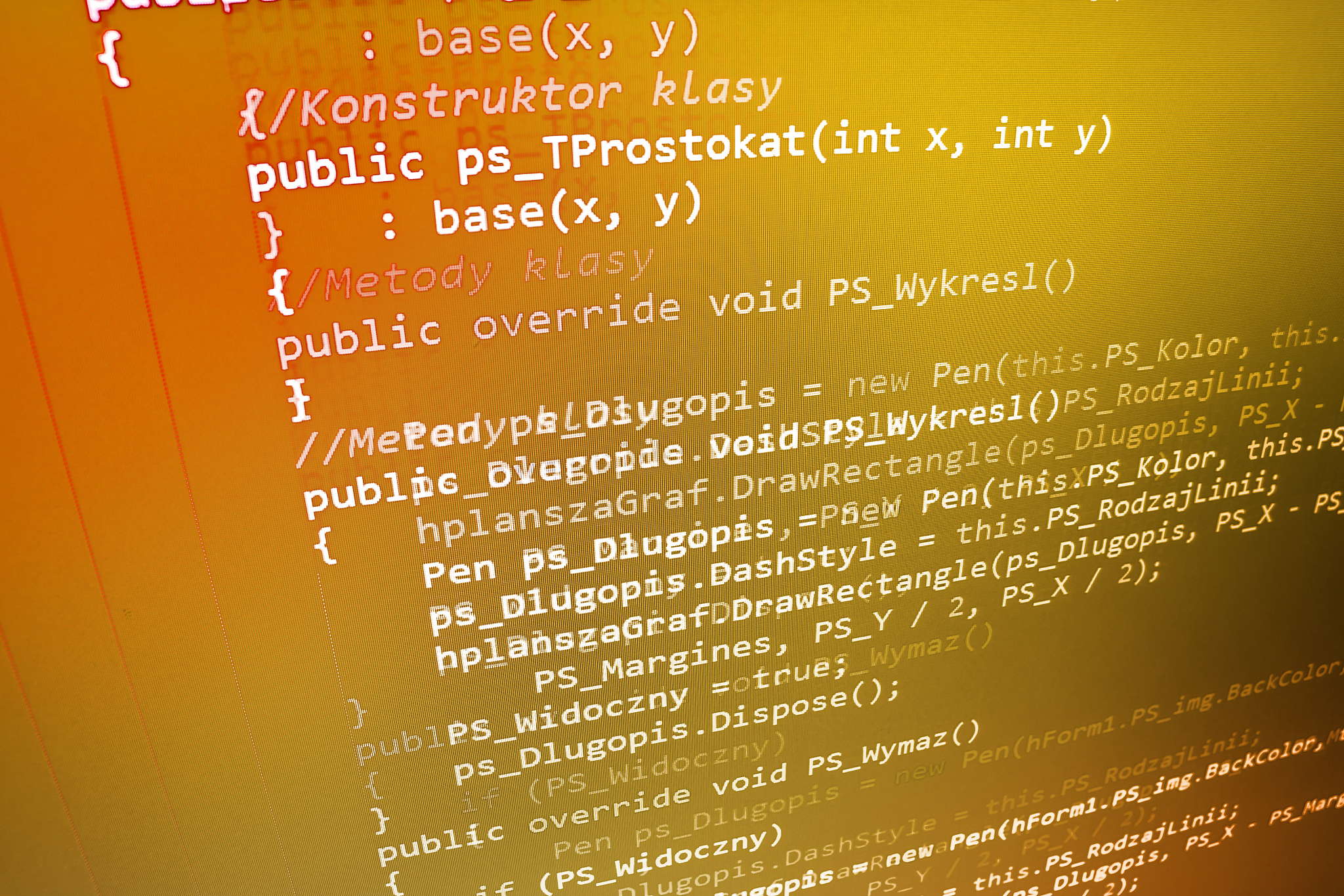 software developer programming code on computer