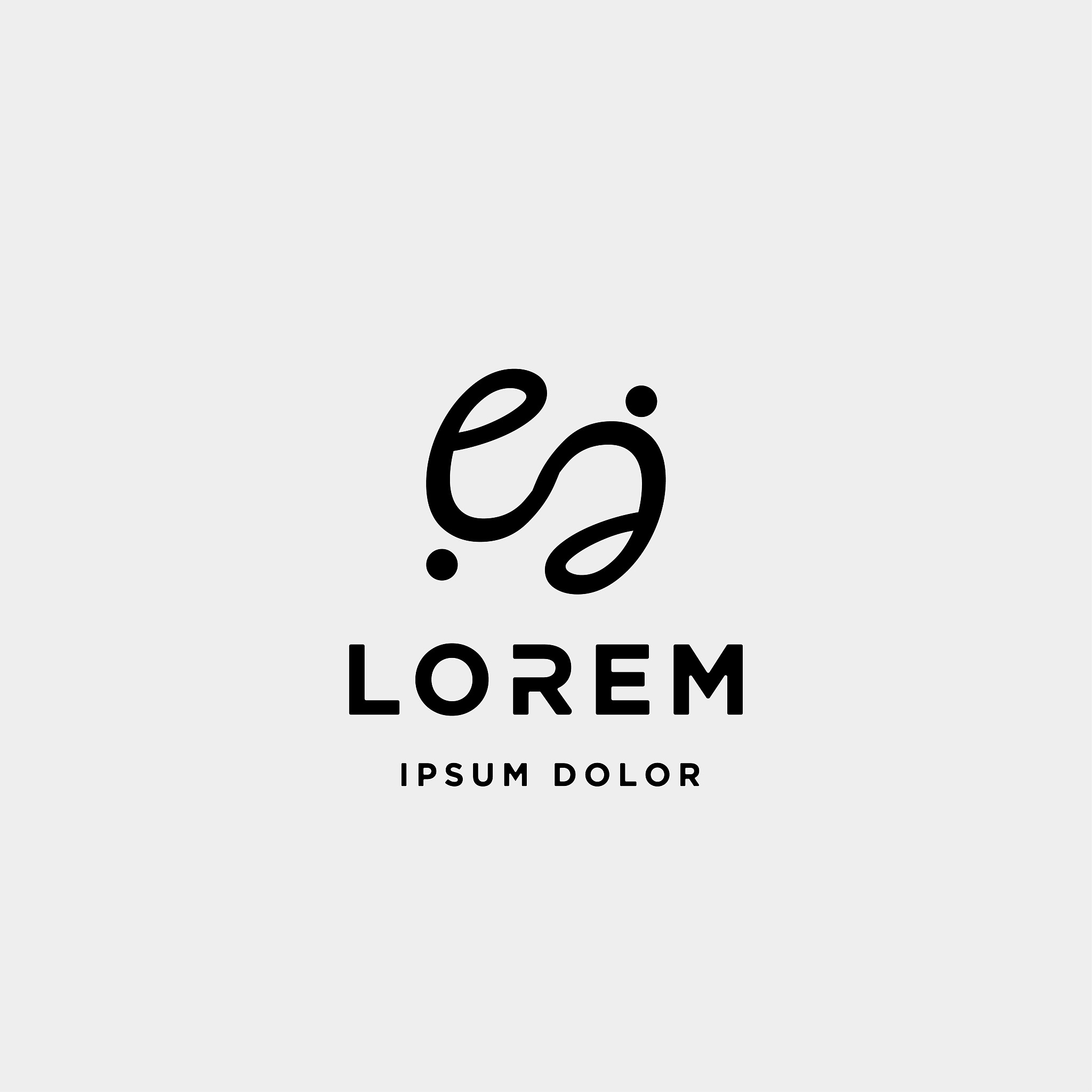 letter e monogram symbol icon