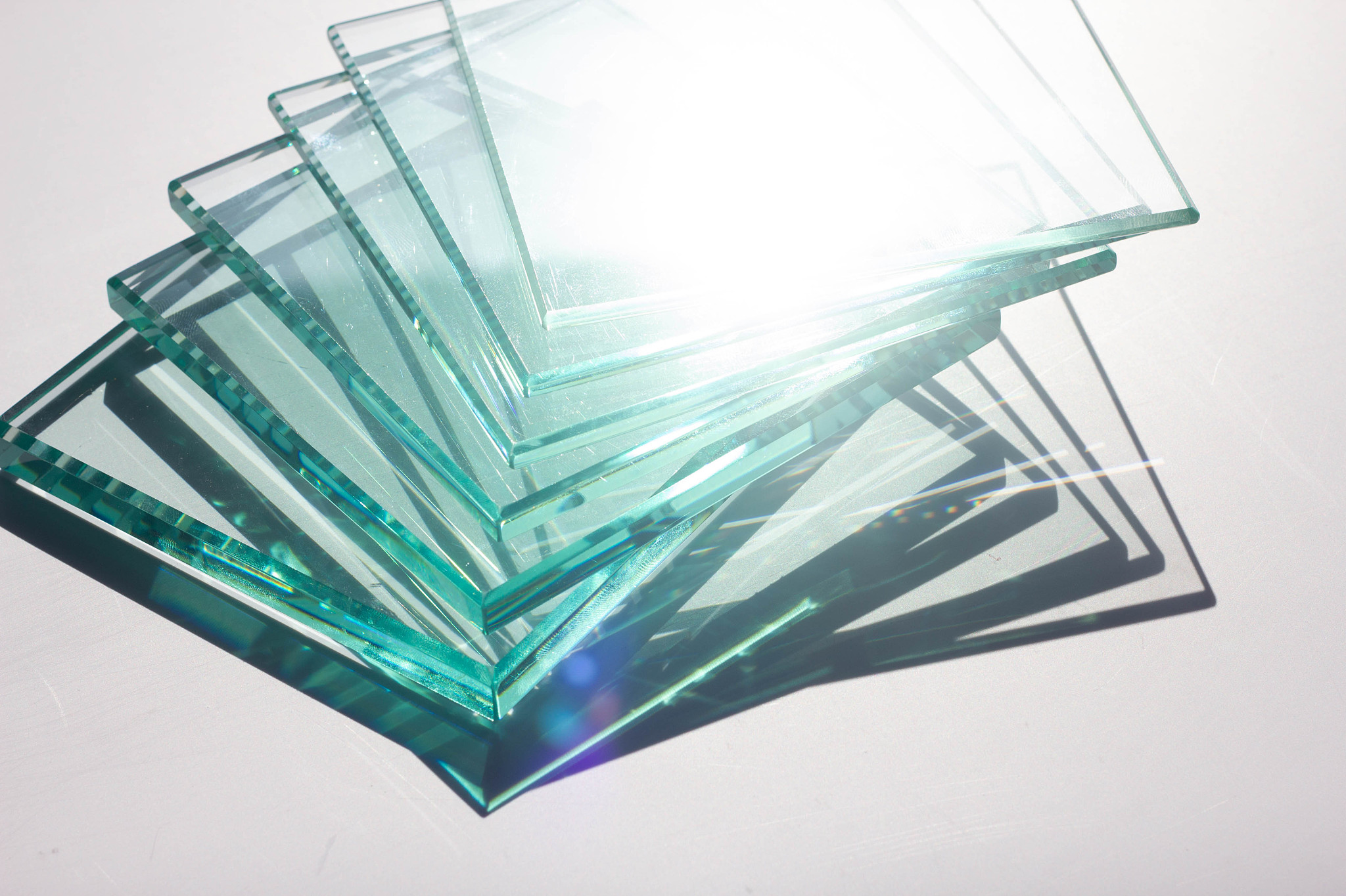 factory-made glass, glass reflectionabstract technology backgrou