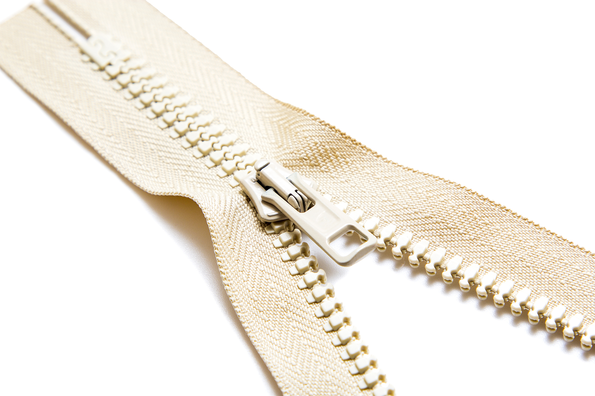 zipper isolated on white background