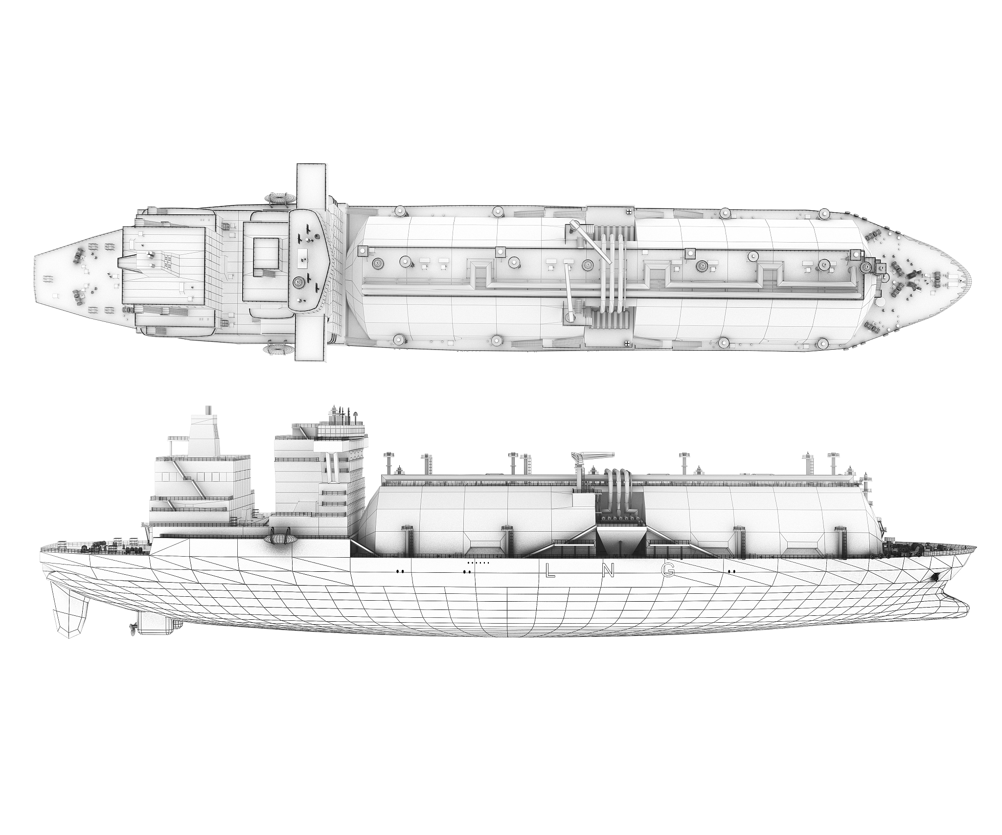 tanker ship. 3d-rendering