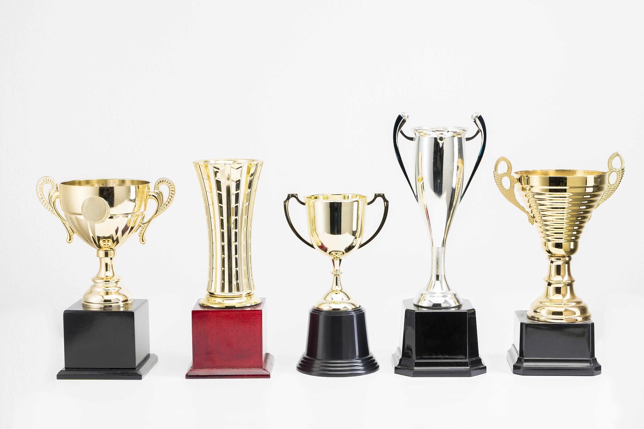 trophy cup on white background