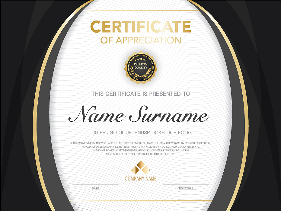 diploma certificate template red and gold color