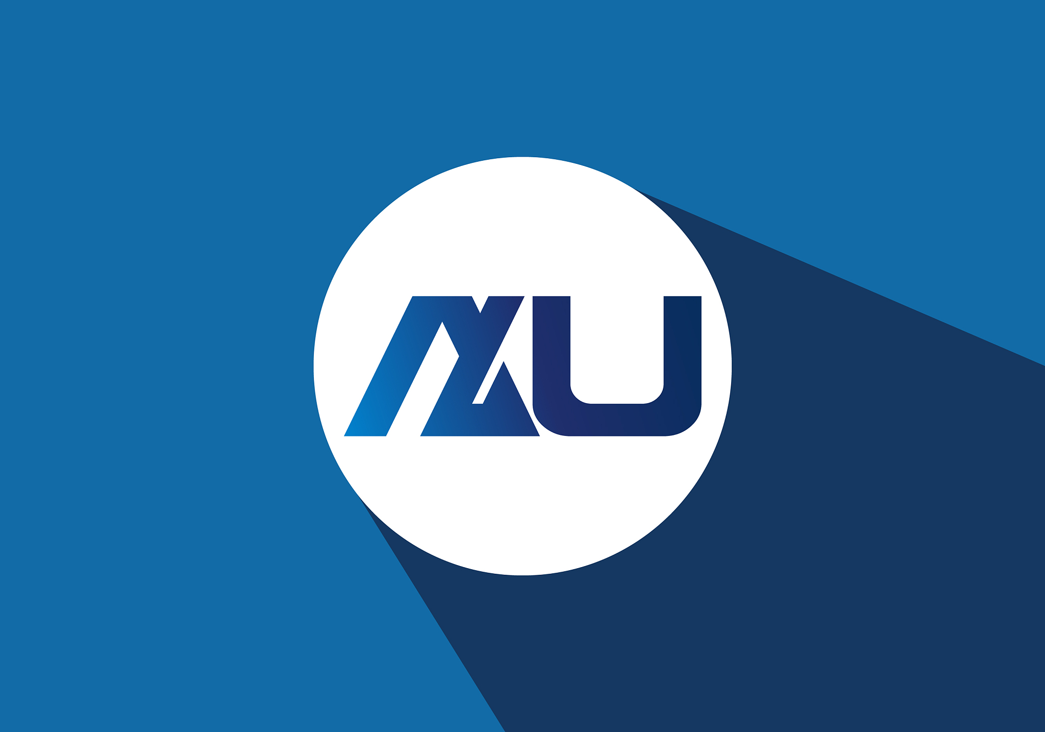 a u initial letter logo design creative modern