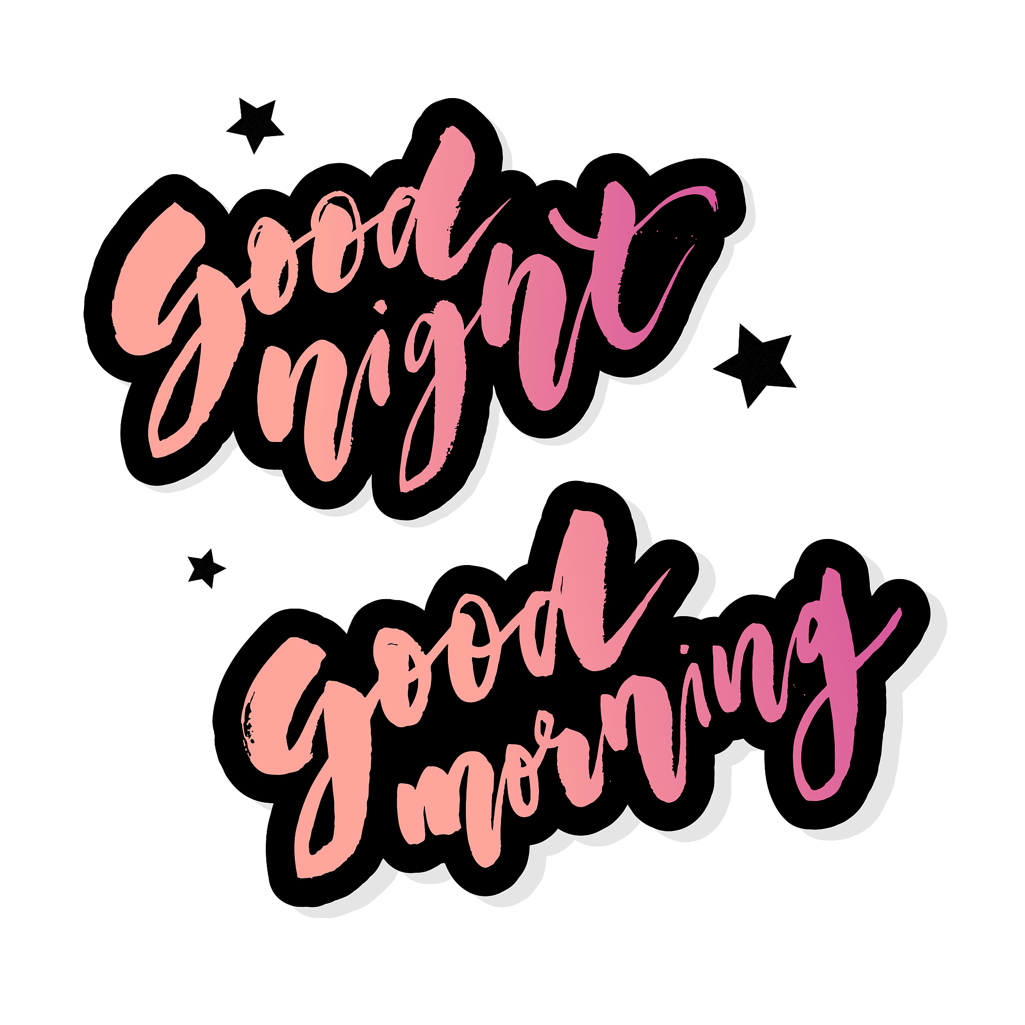 good morning lettering text vector illustration calligraphy