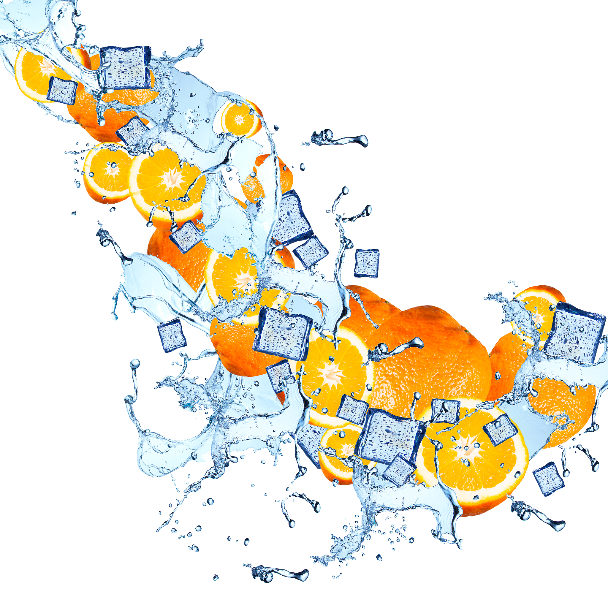 splash with fruits