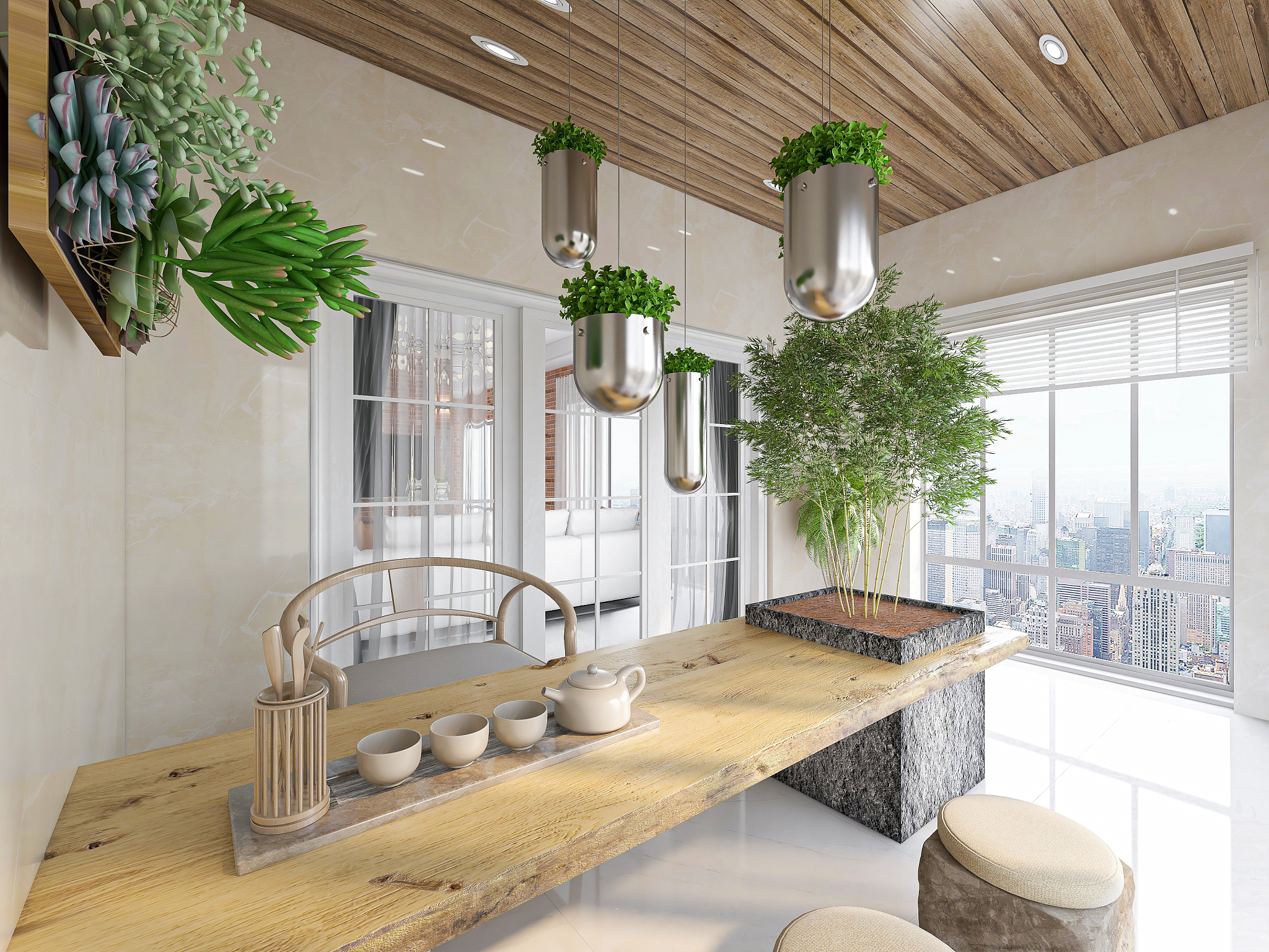 现代工业风蔬果阳台的设计风格介绍