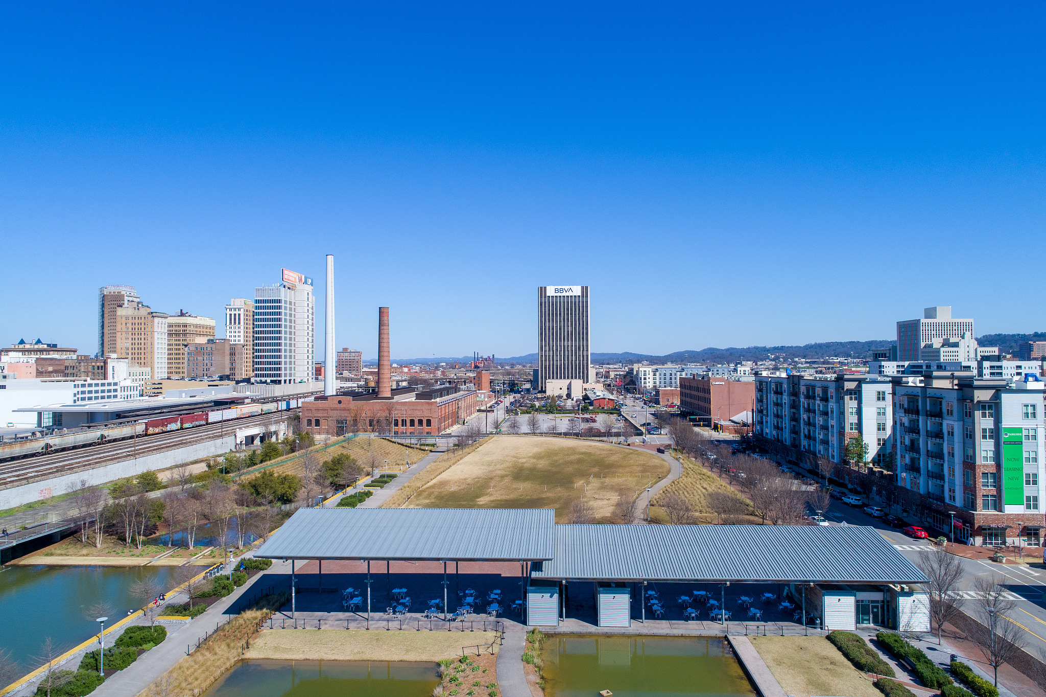 sunny winter day in birmingham, alabama