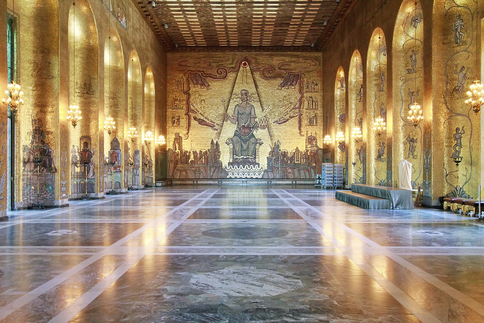 golden room in stockholm town hall