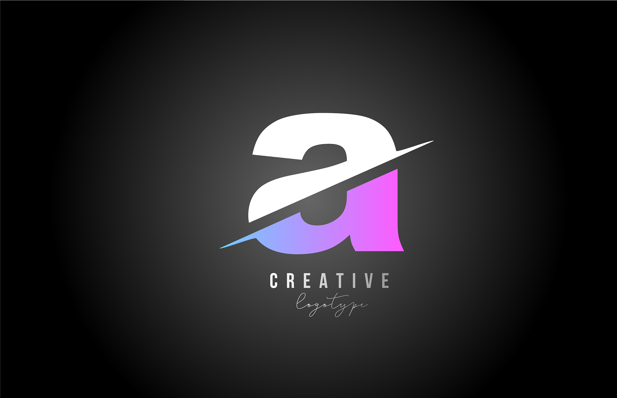 a alphabet letter logo icon design in pink white