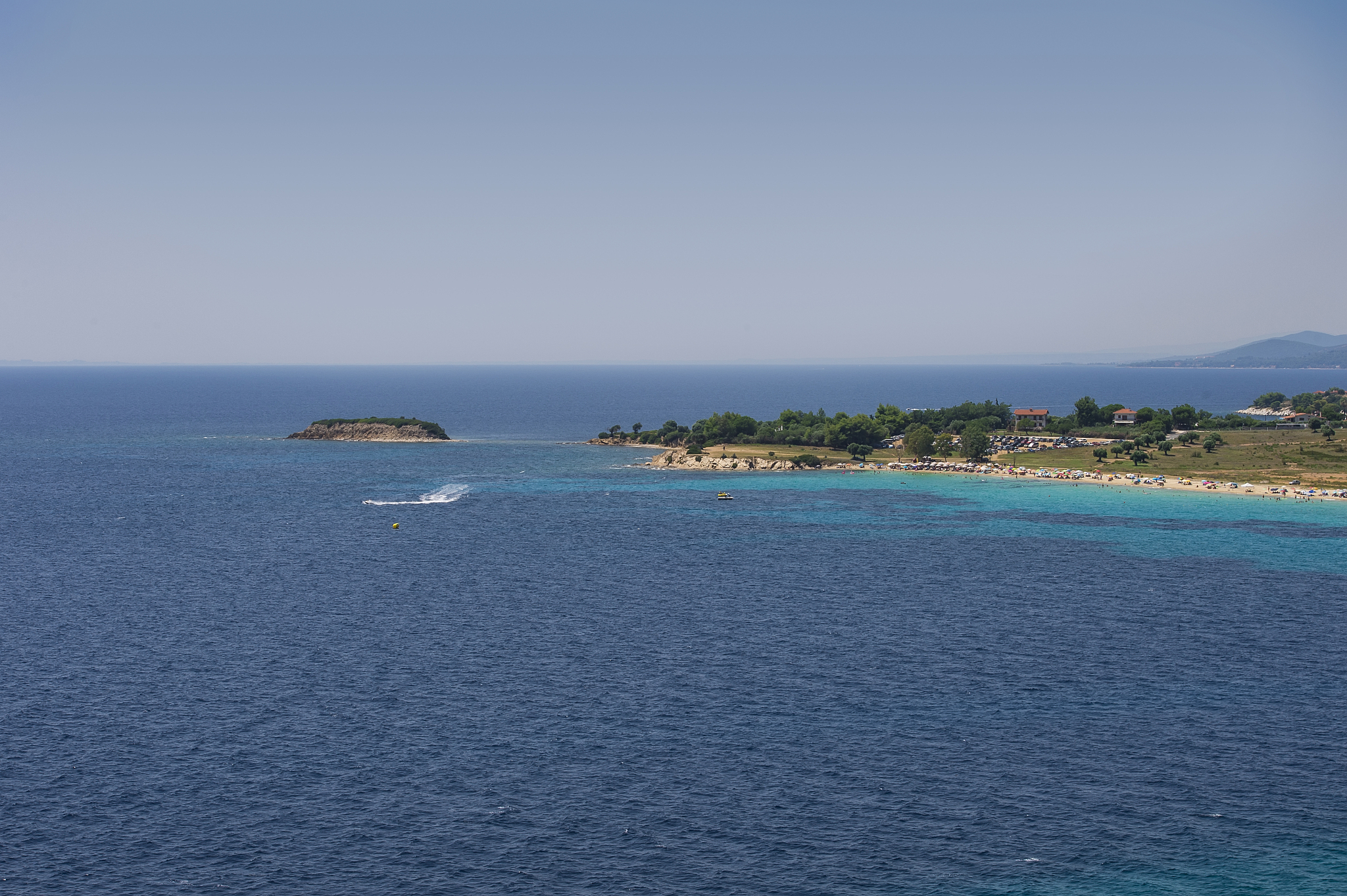aerial view on sithonian islands, greece