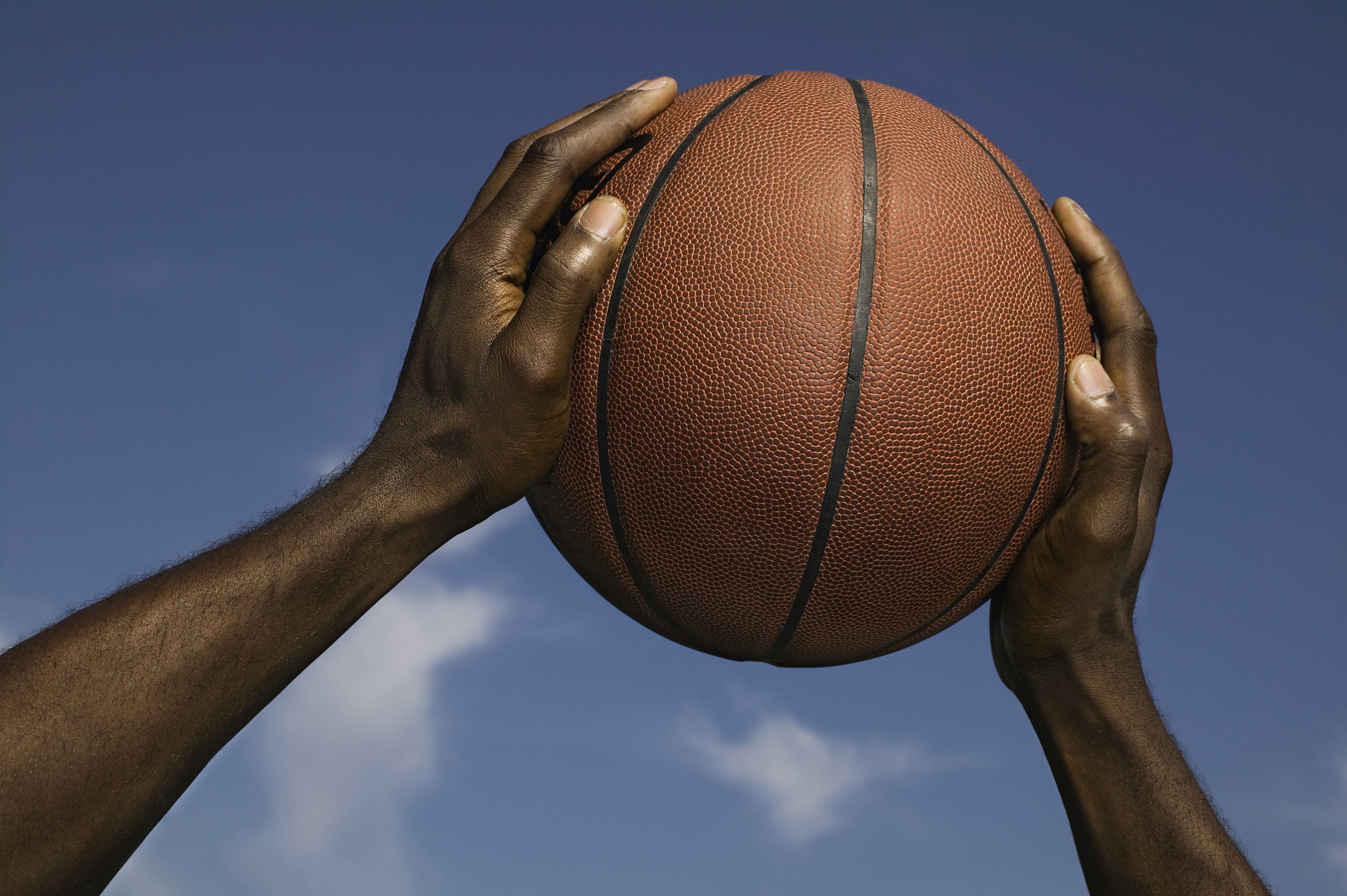hands with basketball