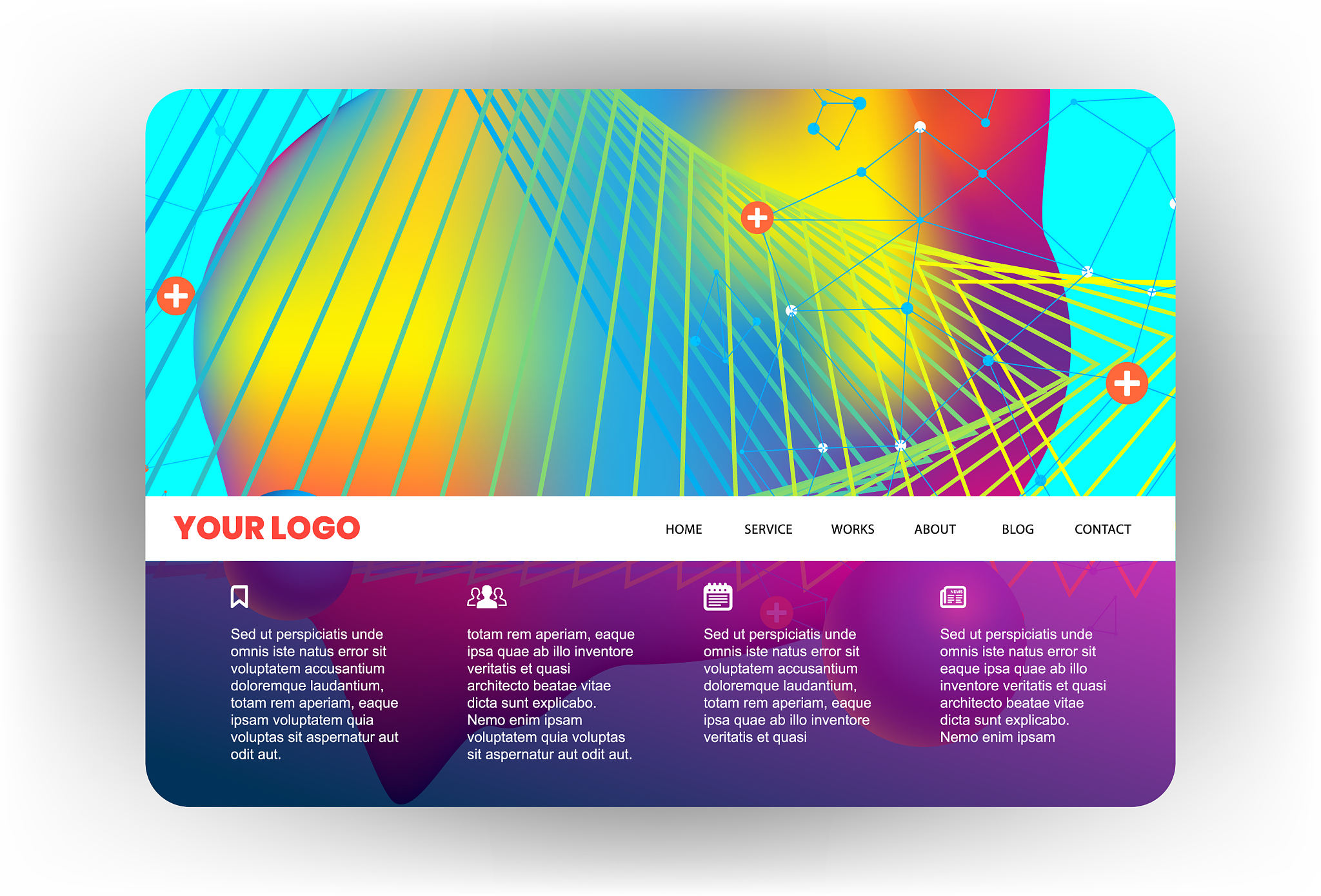 modern website template design