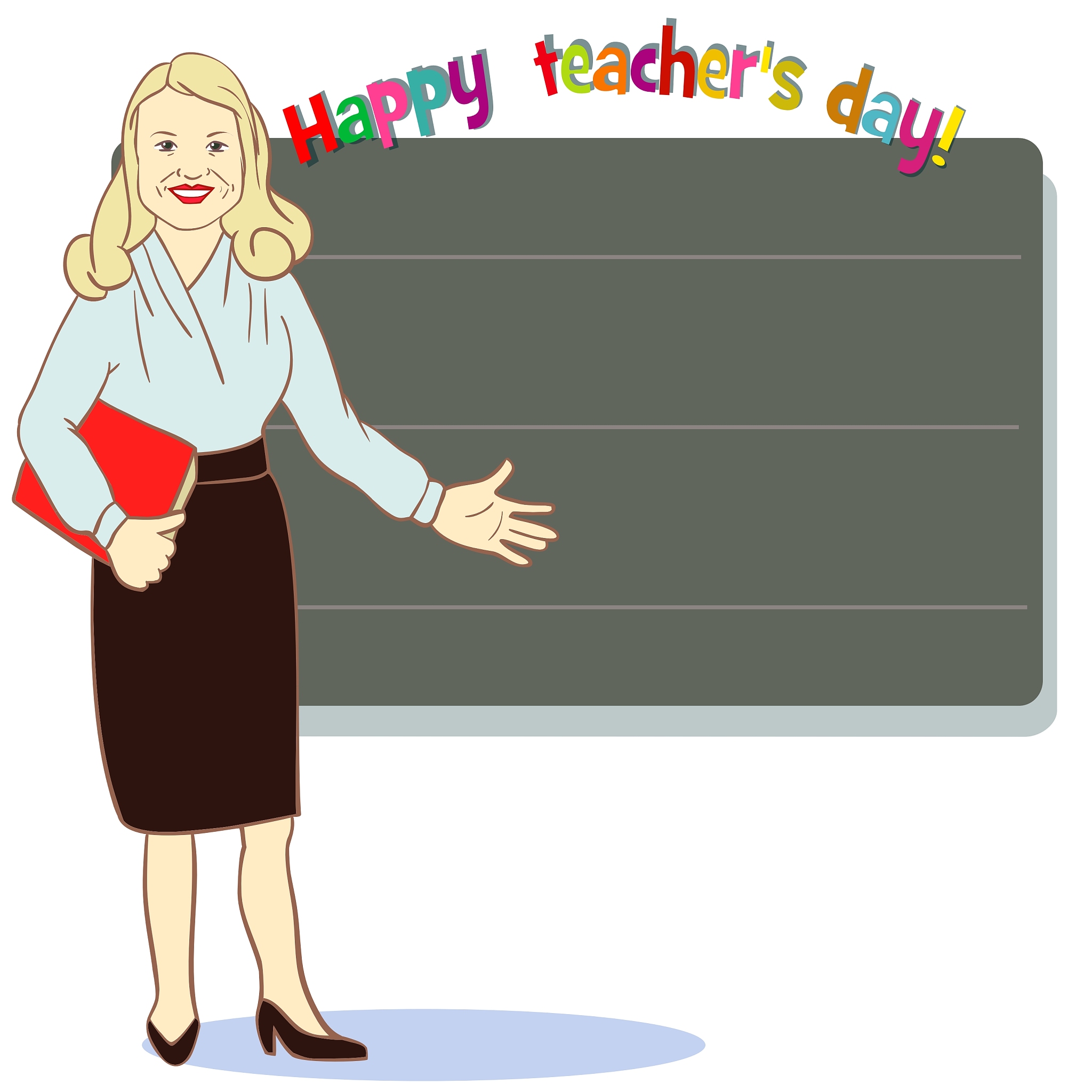 happy teacher day template for card